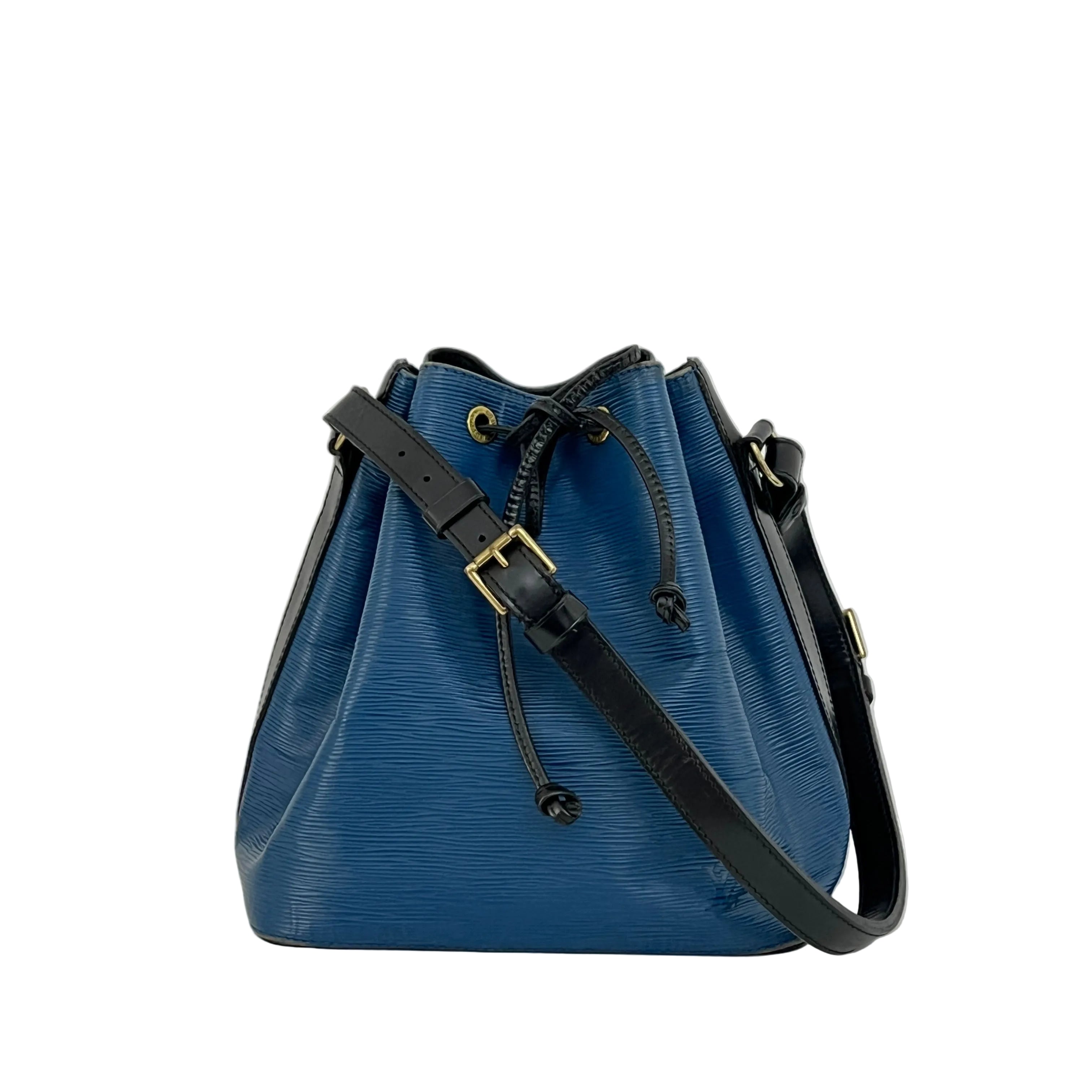 Sac à main LOUIS VUITTON Noé Petit cuir épi bleu