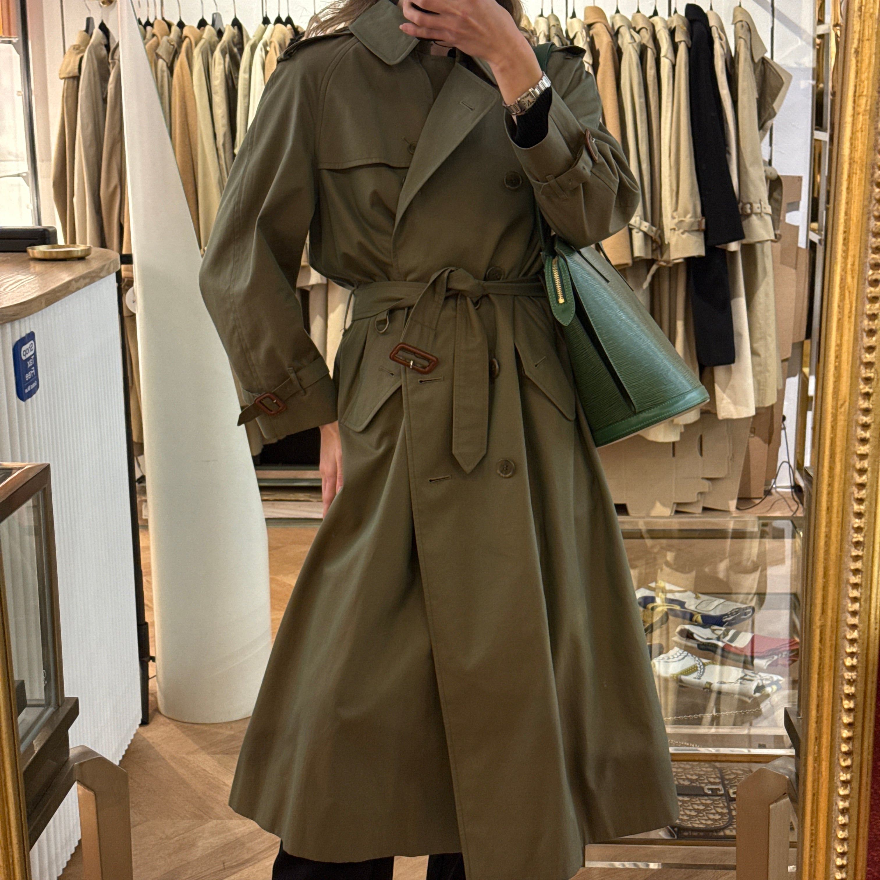 BURBERRY M cotton trench coat in khaki