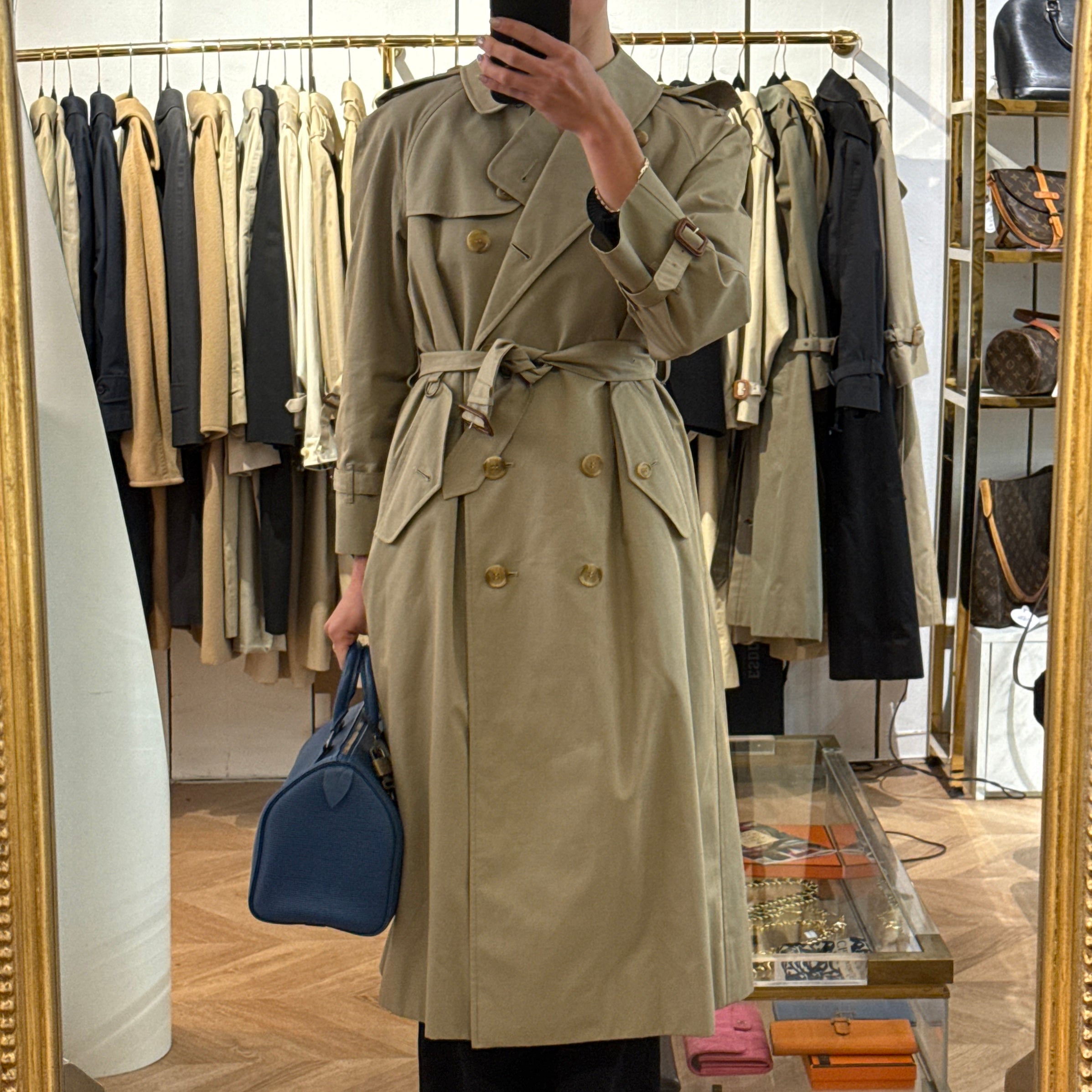 Trench BURBERRY S coton kaki