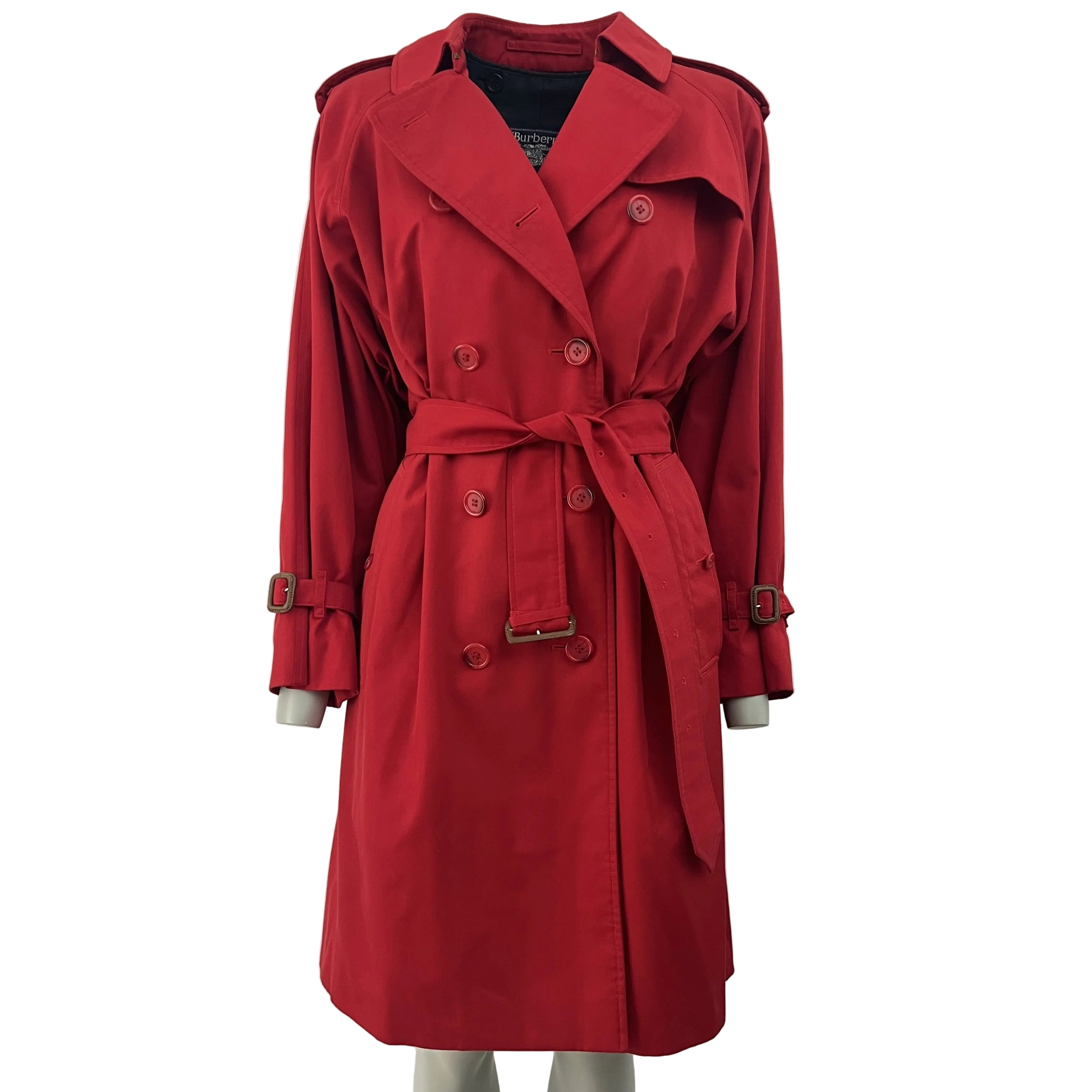 Trench BURBERRY L coton rouge