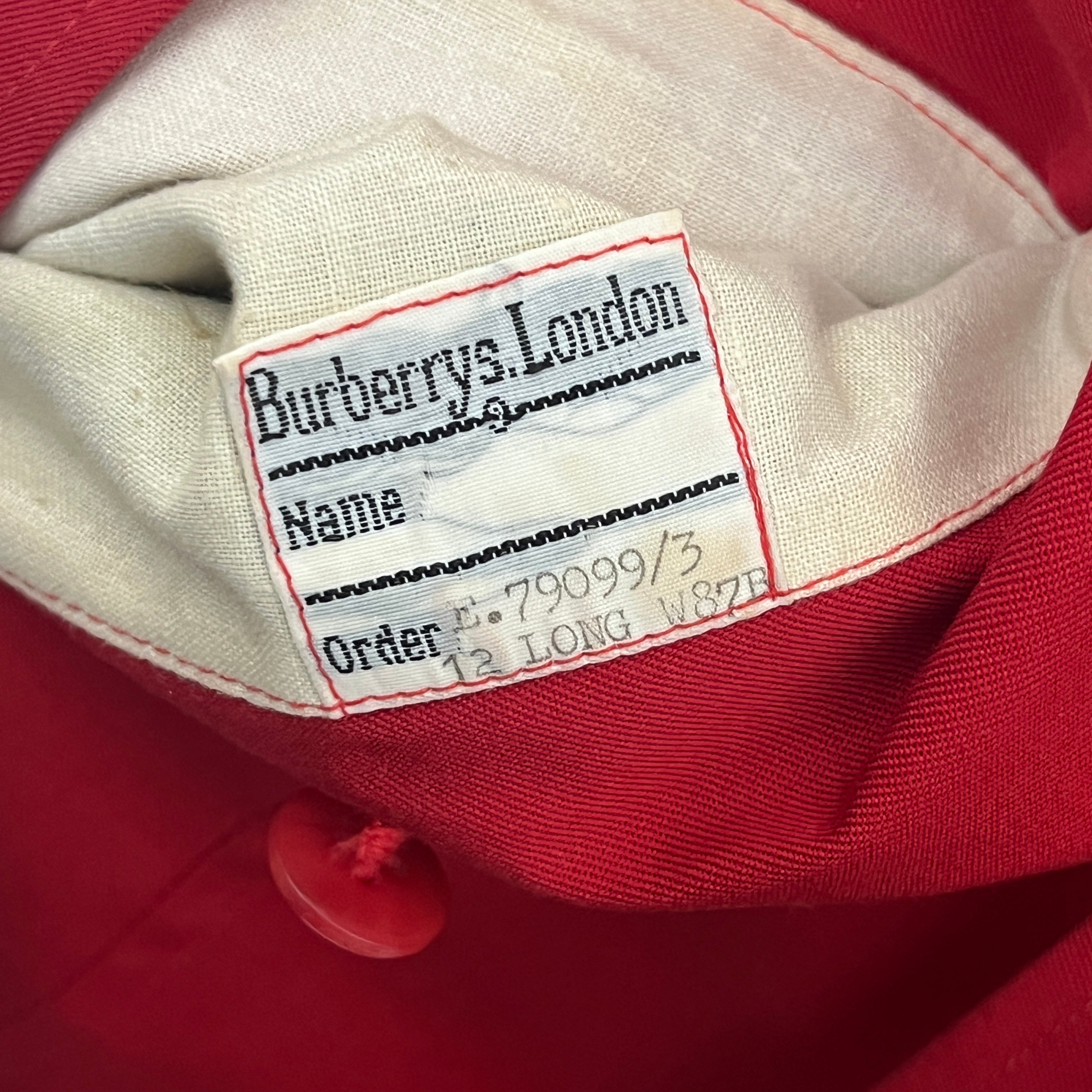 Trench BURBERRY L coton rouge