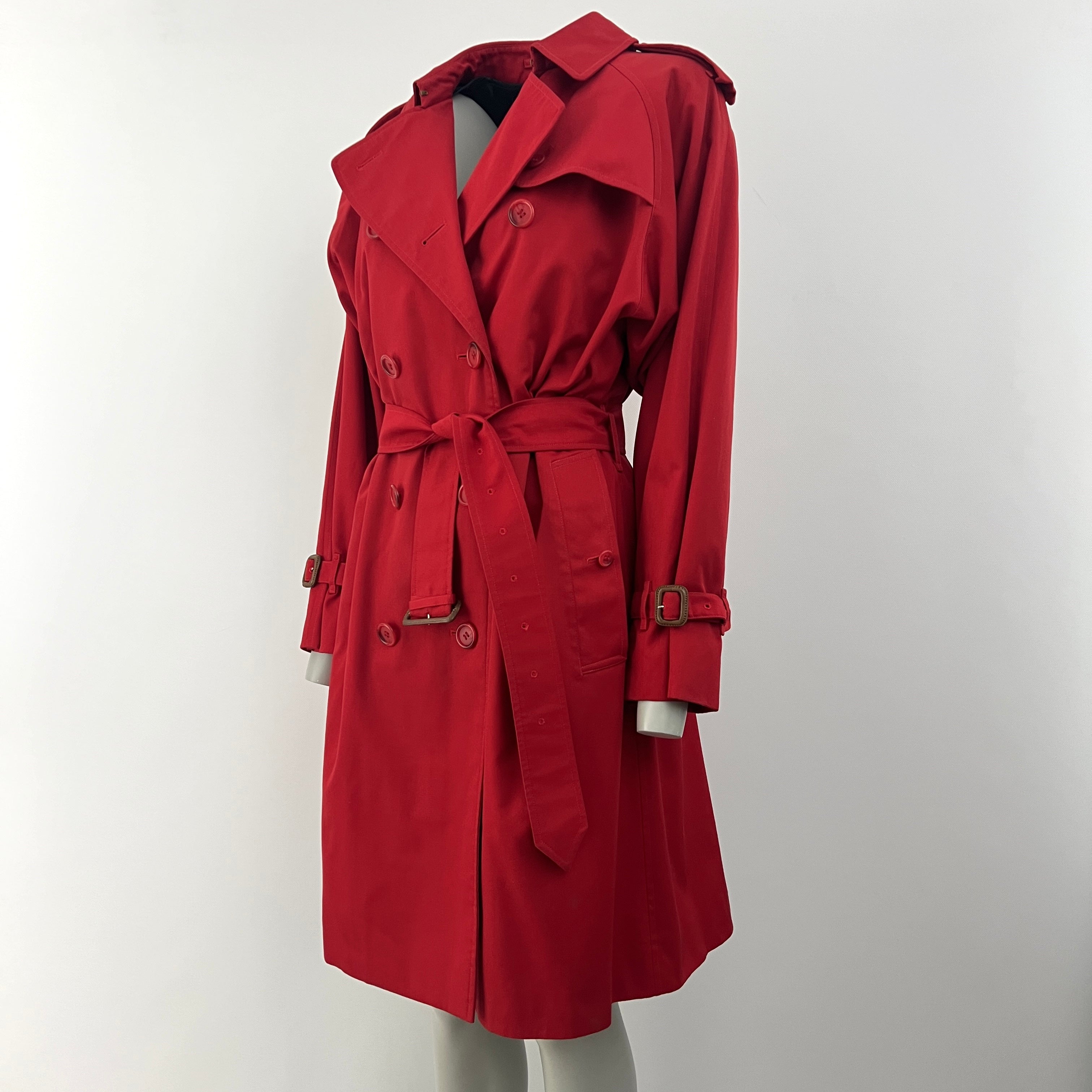 Trench BURBERRY L coton rouge