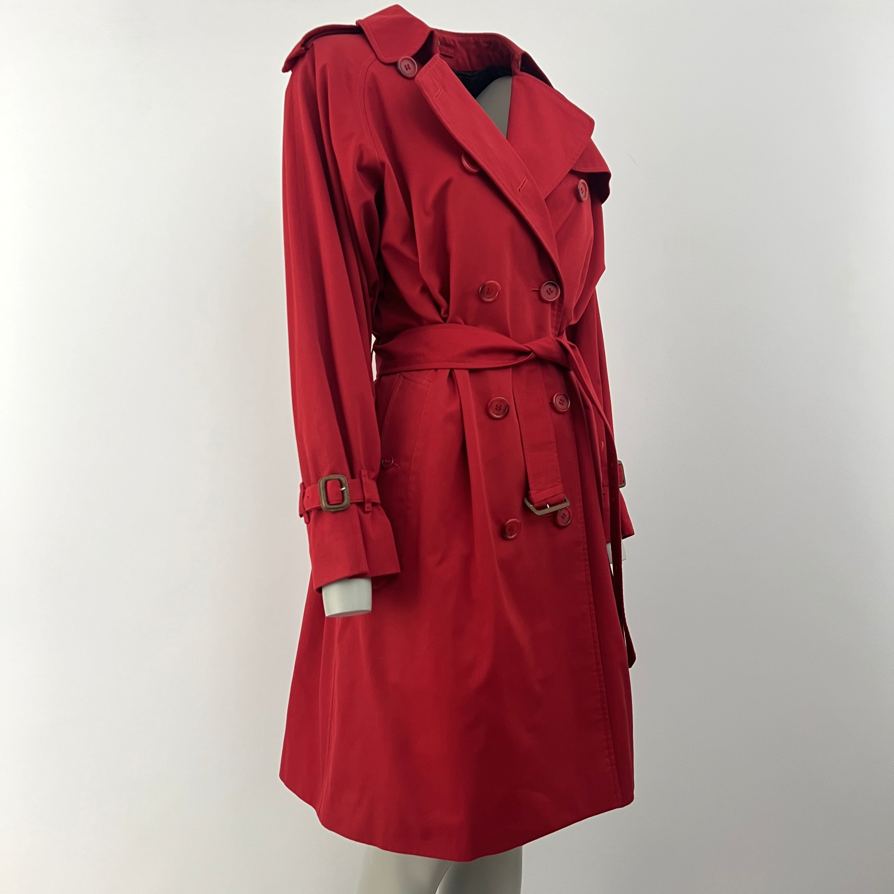 Trench BURBERRY L coton rouge