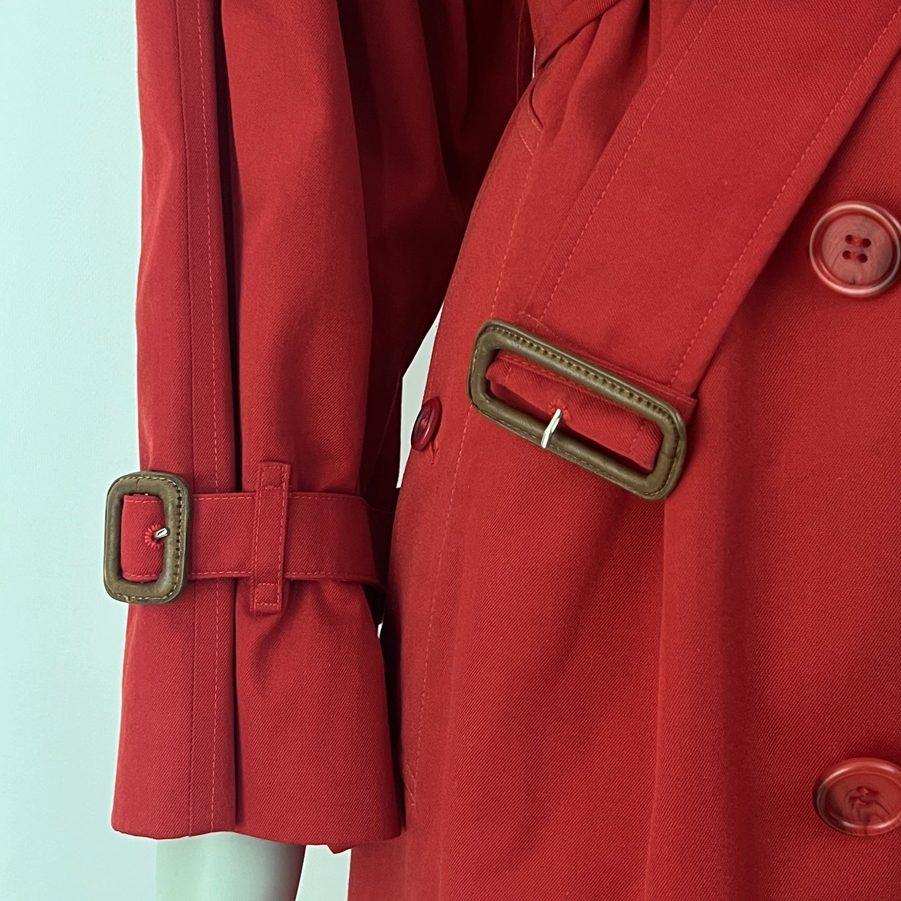 Trench BURBERRY L coton rouge