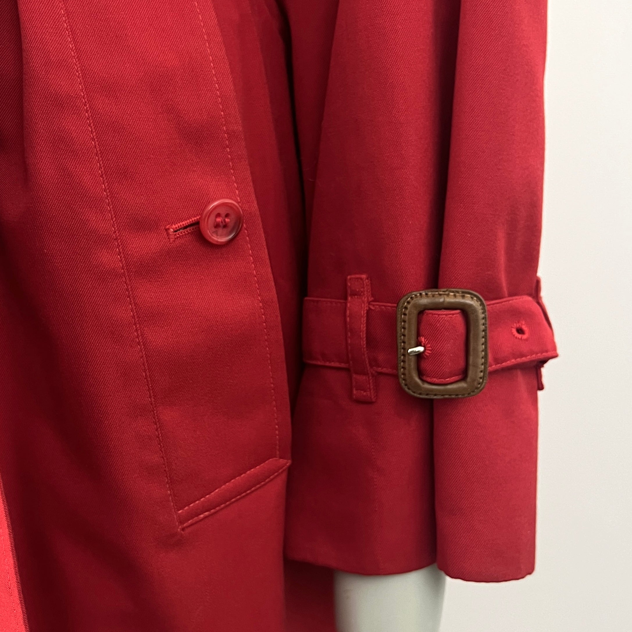 Trench BURBERRY L coton rouge