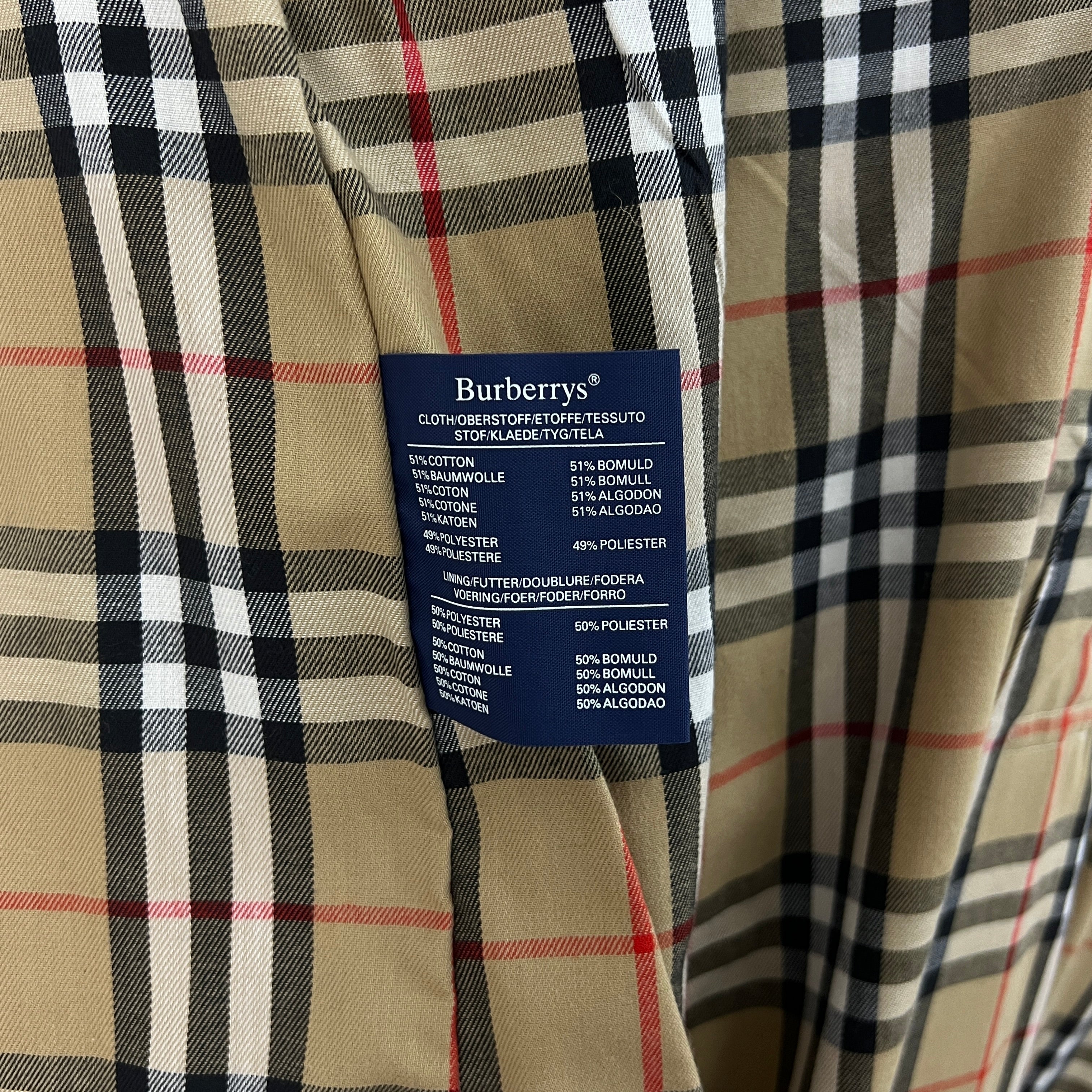 Trench BURBERRY M coton beige