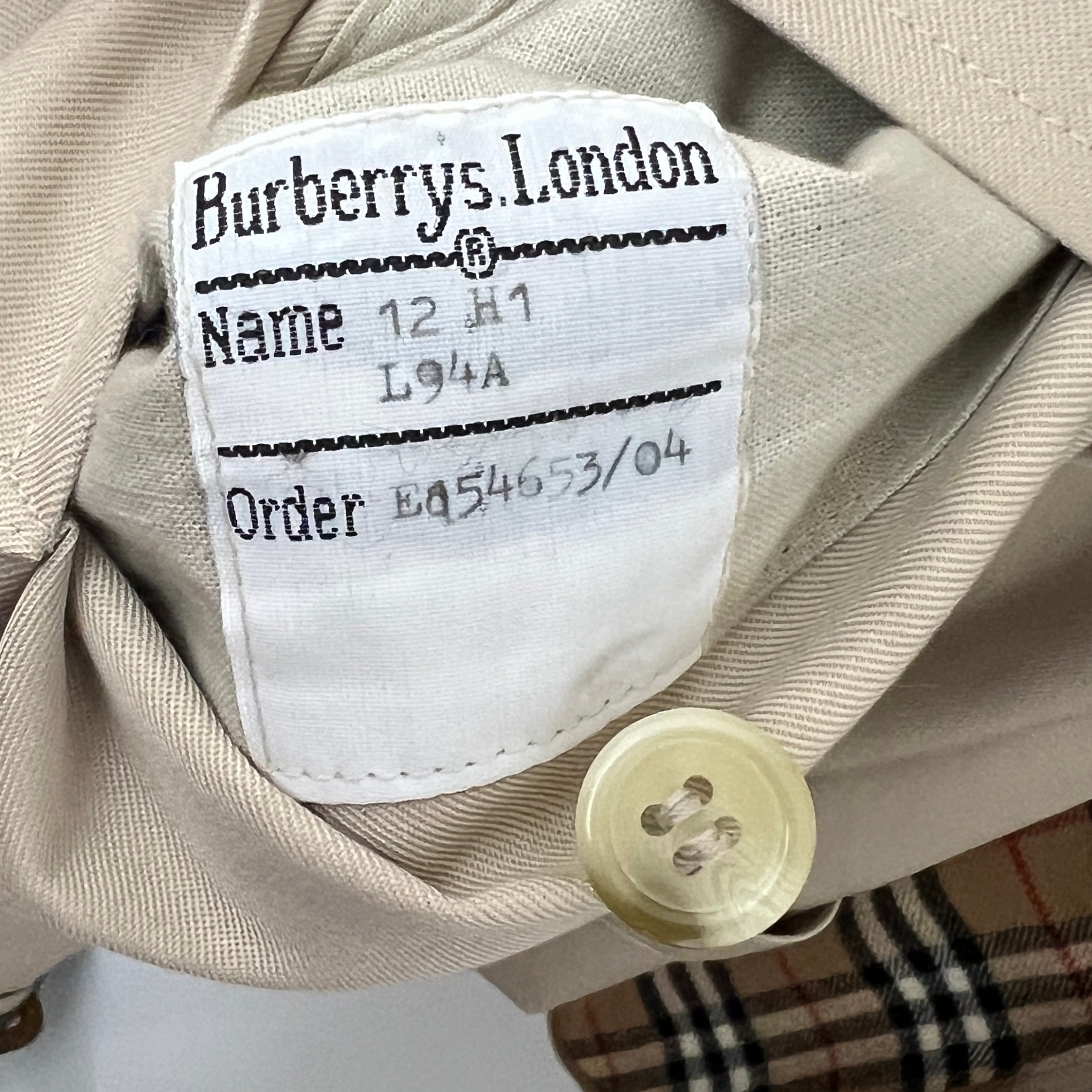 Trench BURBERRY M coton beige