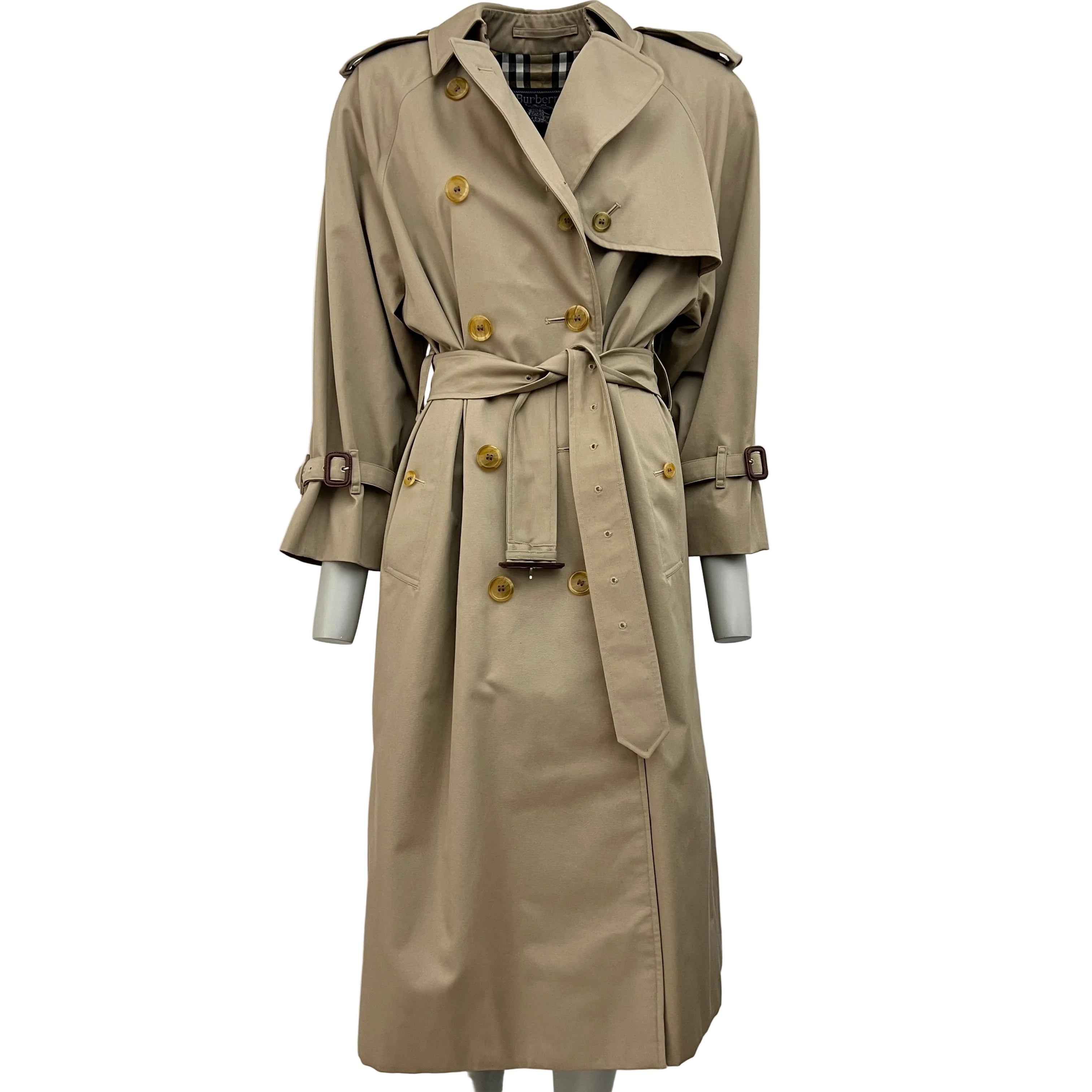 Trench BURBERRY L coton beige
