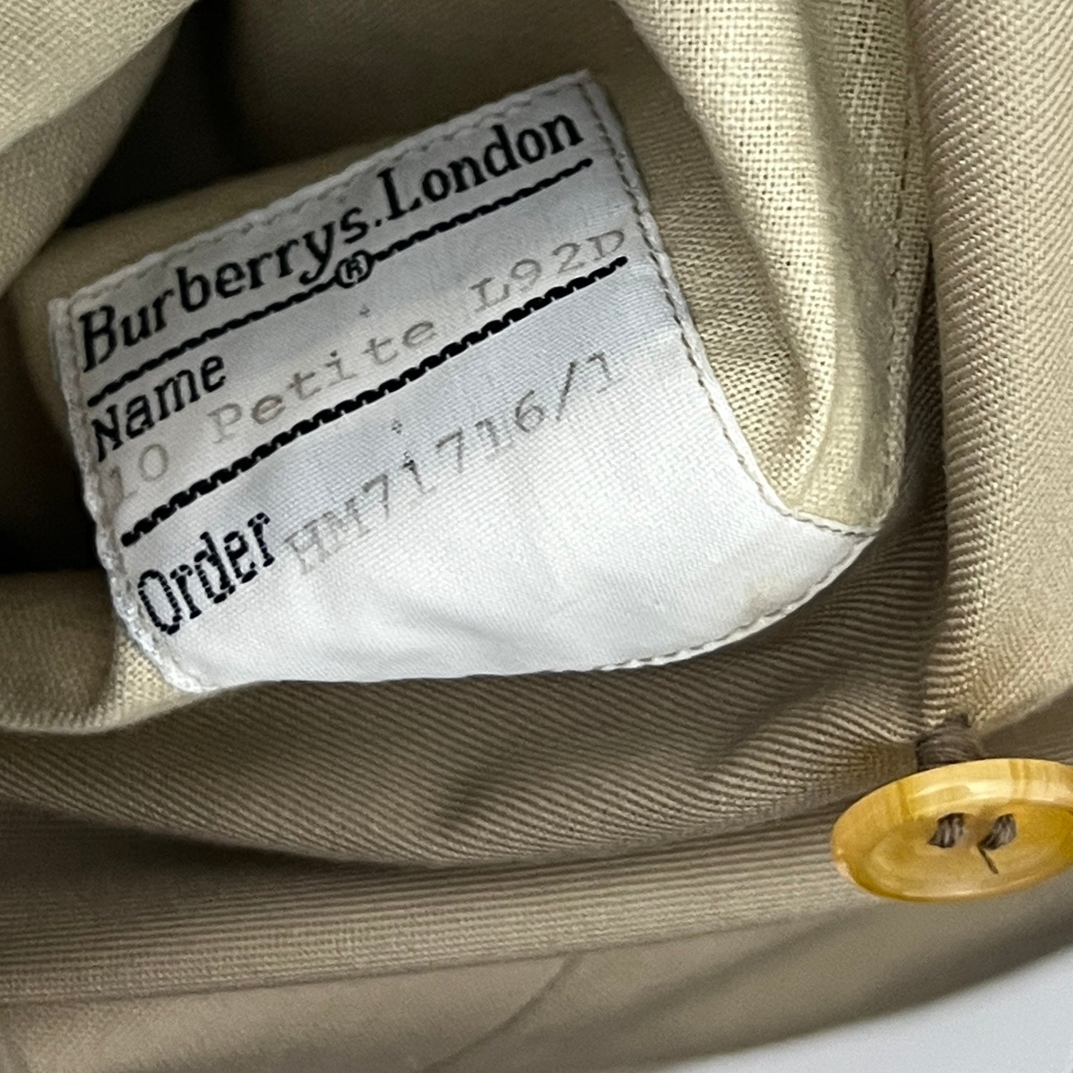 Trench BURBERRY L coton beige
