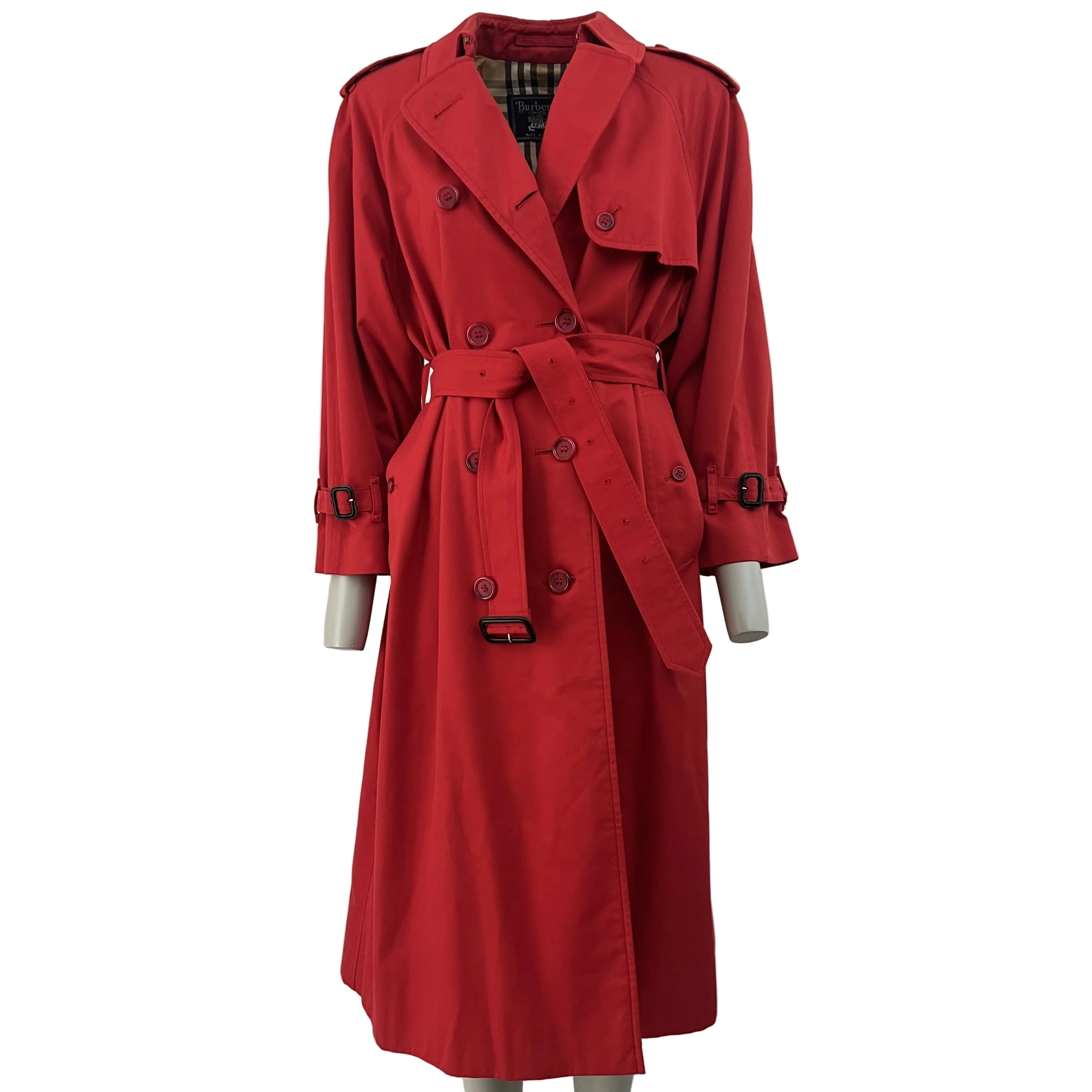 Trench BURBERRY M coton rouge