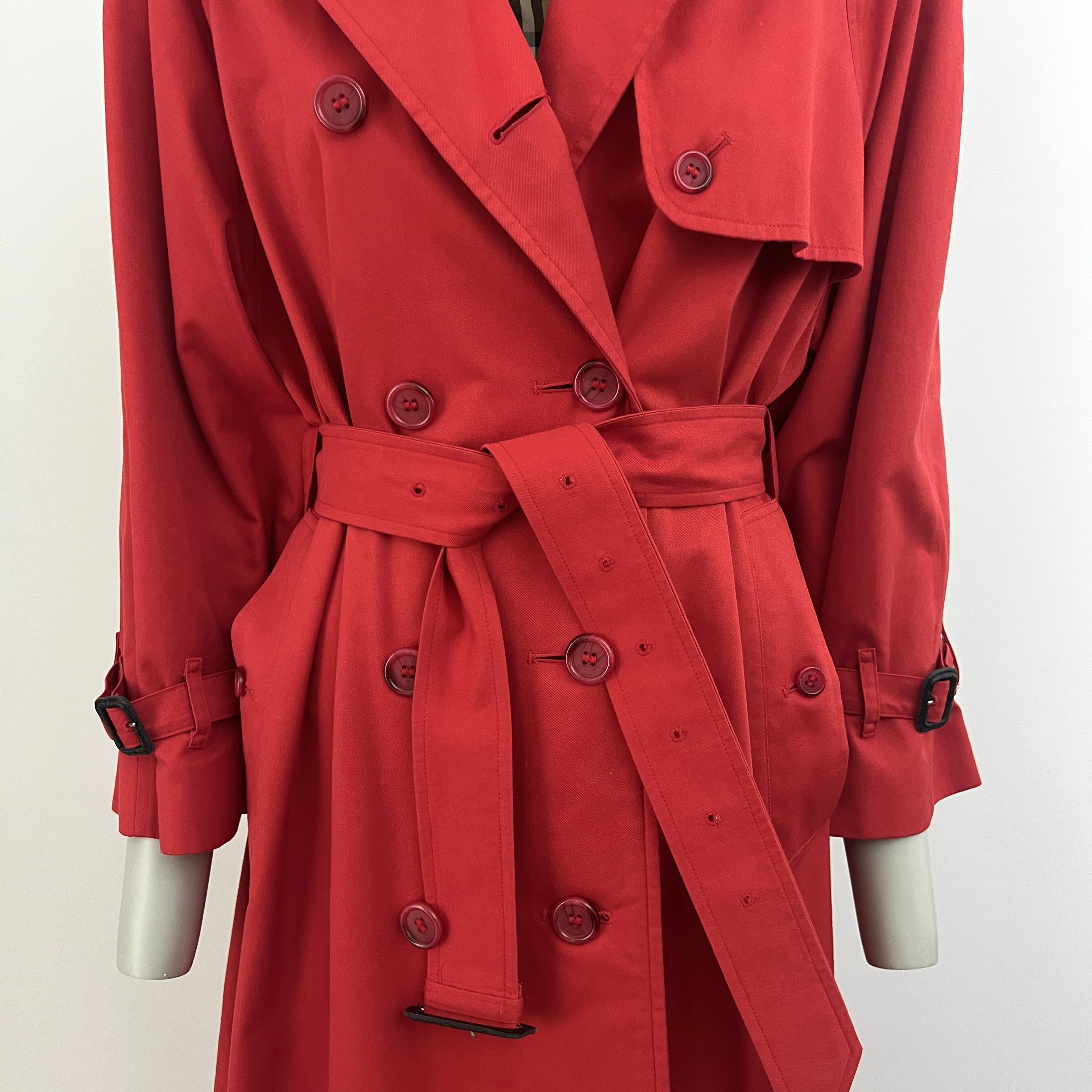 Trench BURBERRY M coton rouge