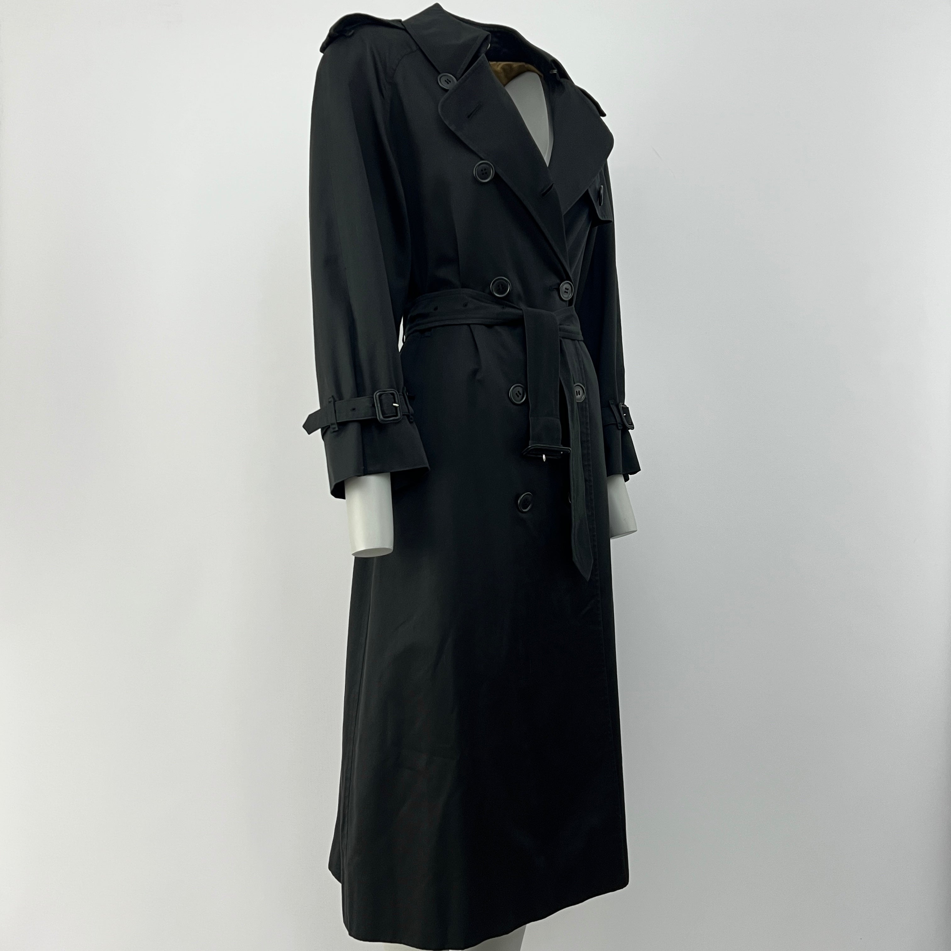 Trench BURBERRY S coton noir