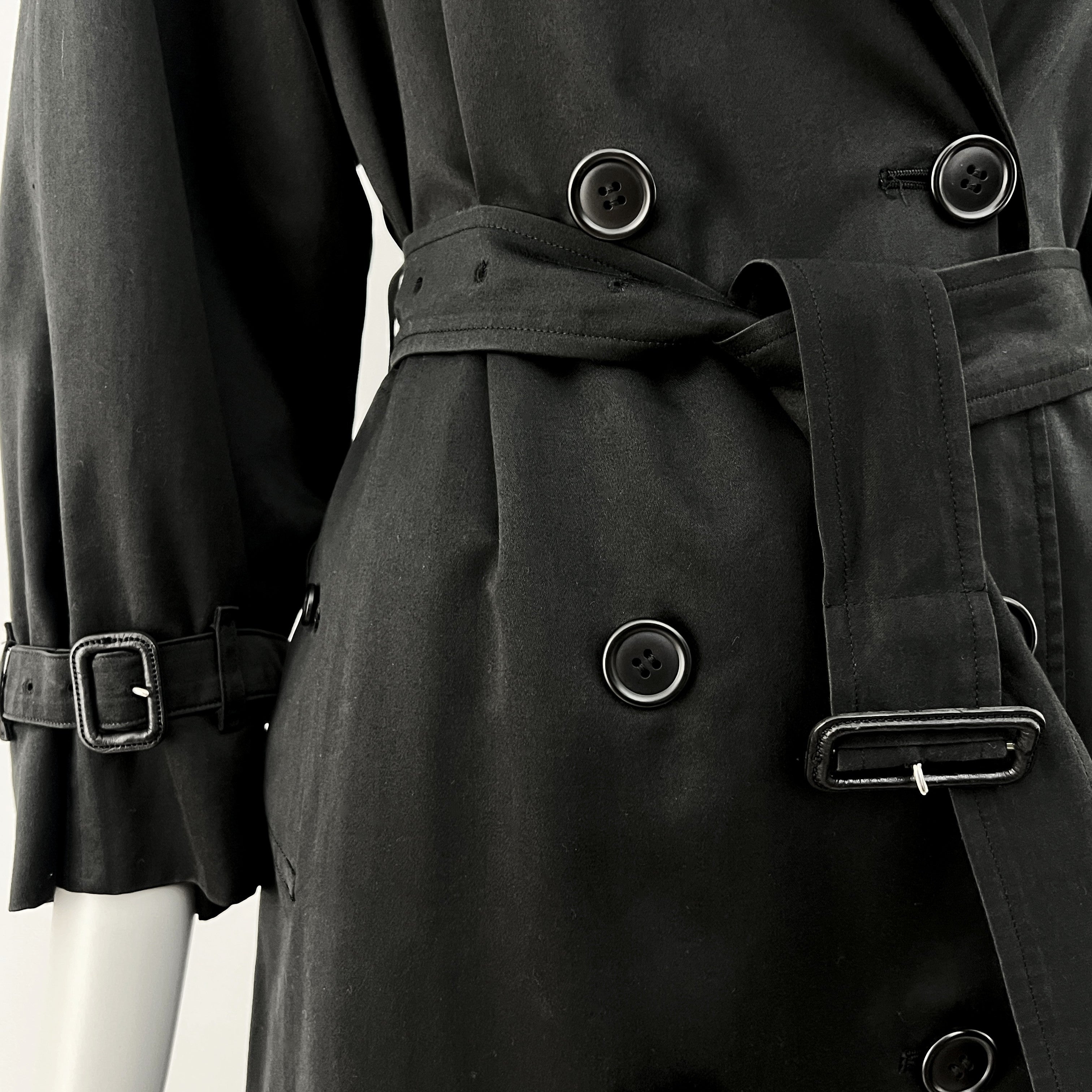 Trench BURBERRY S coton noir
