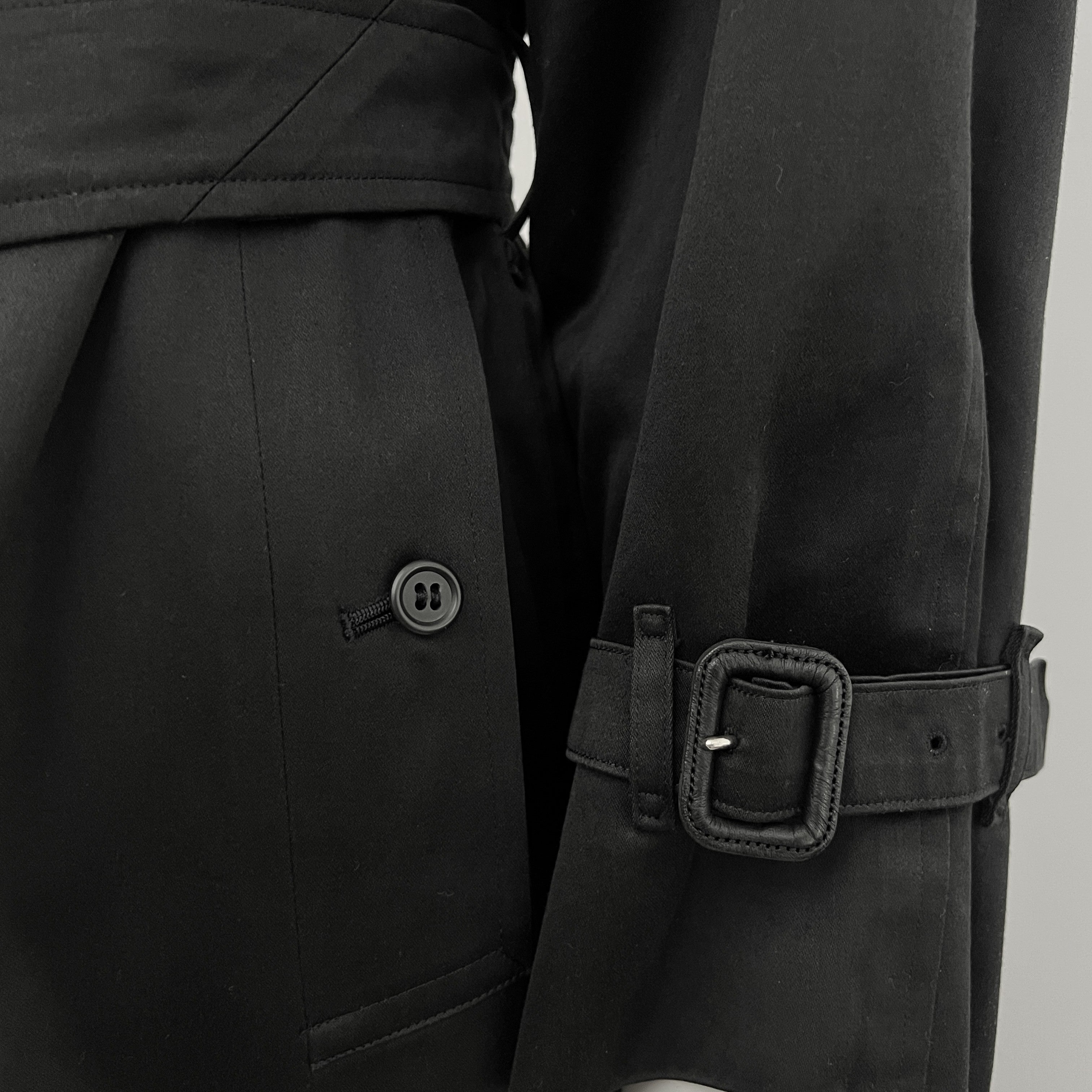 Trench BURBERRY S coton noir