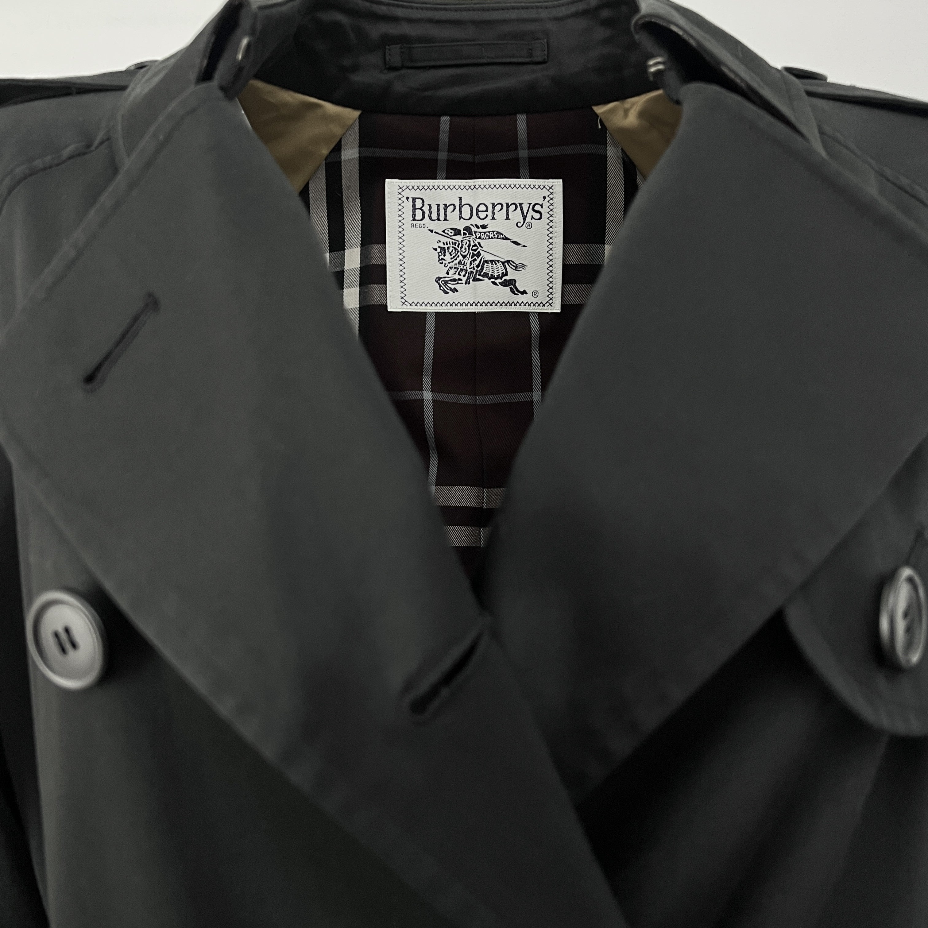 Trench BURBERRY S coton noir