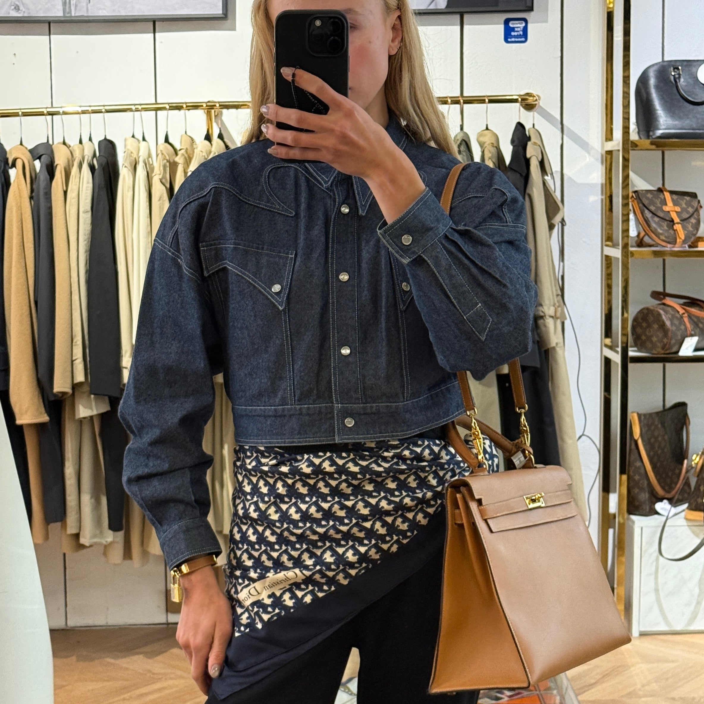 Veste MUGLER S denim bleu