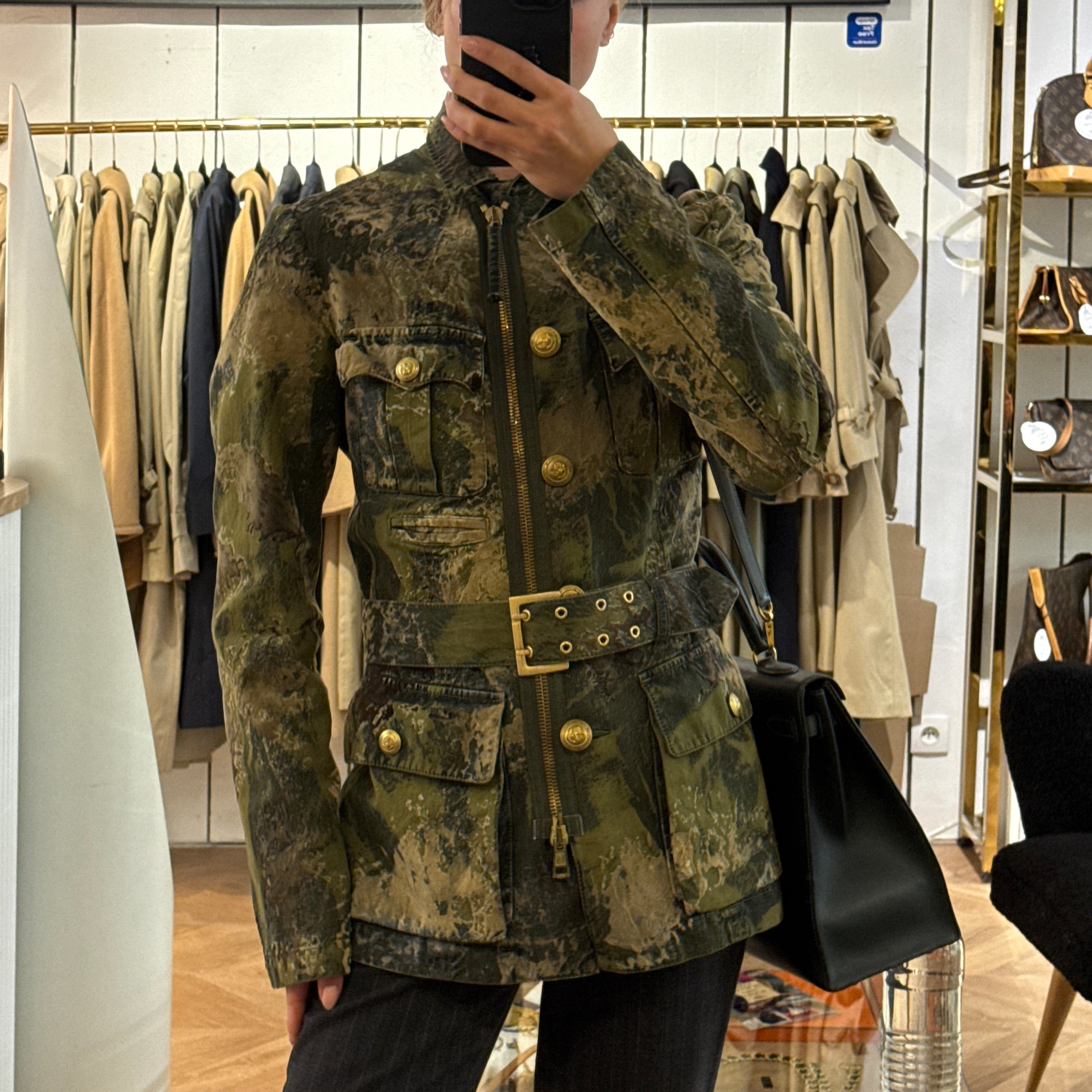 Veste JEAN PAUL GAULTIER S coton kaki