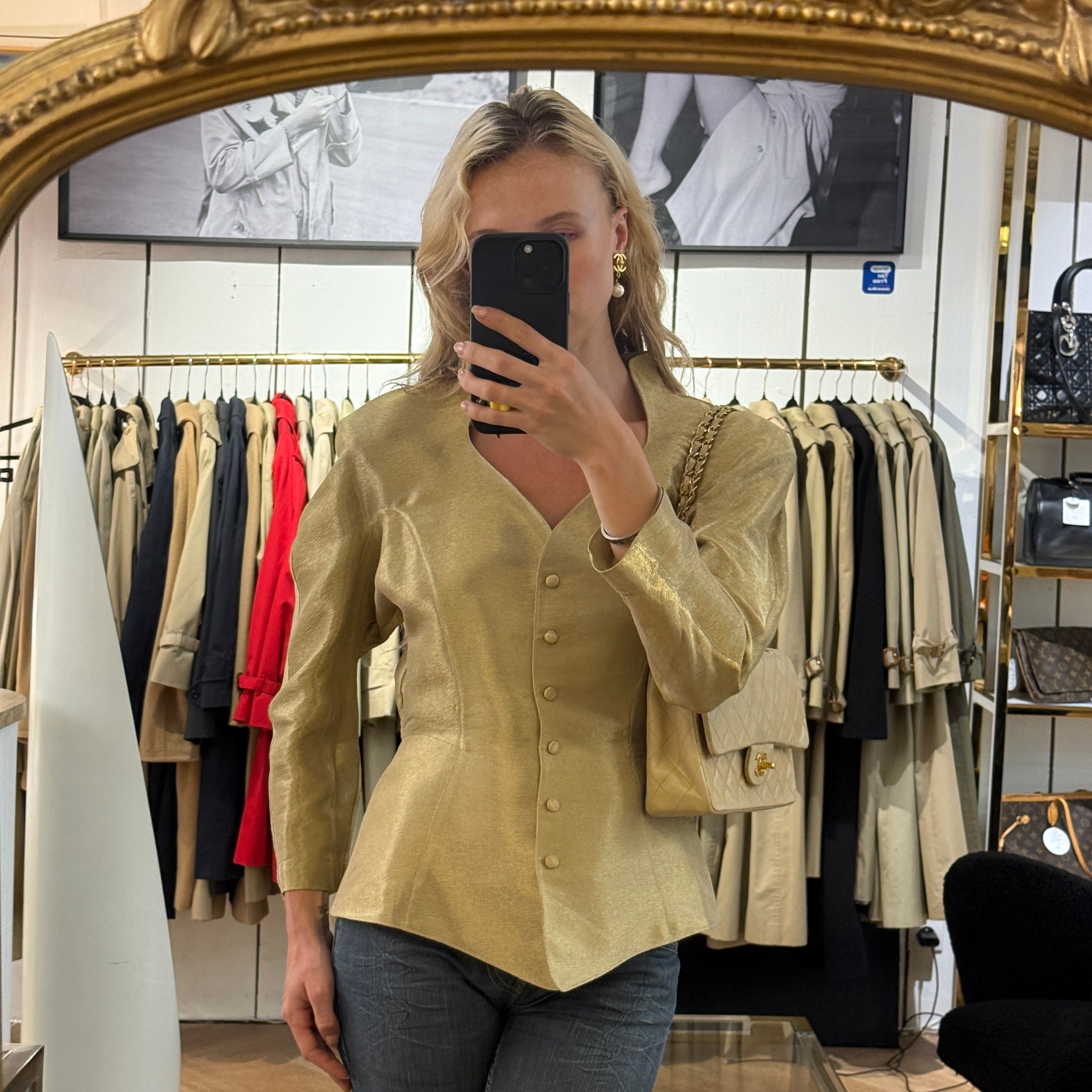 MUGLER S blue denim jacket