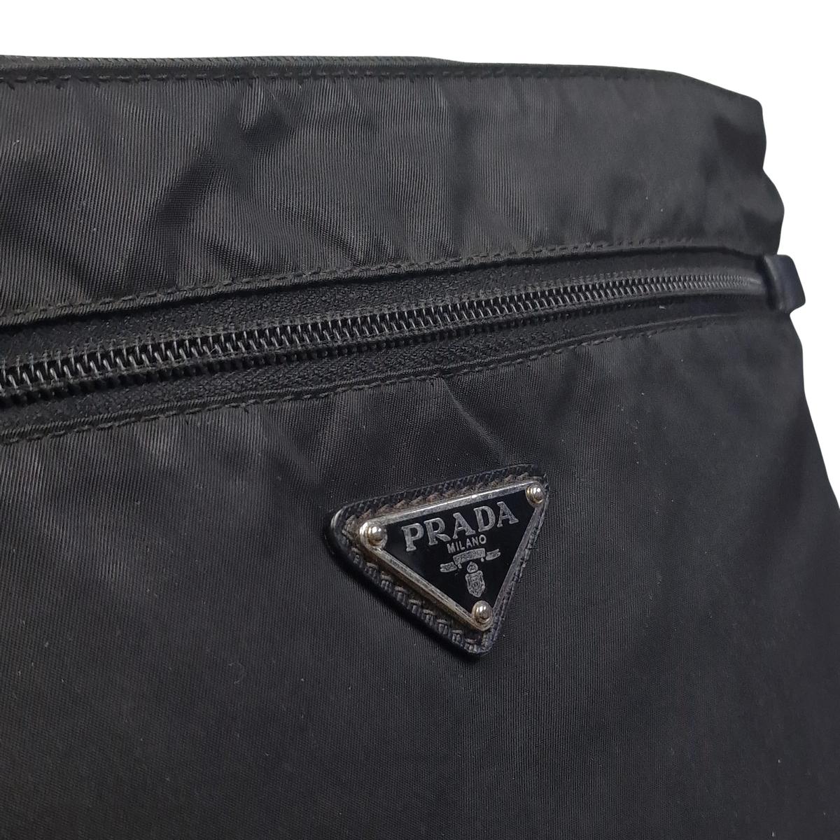 PRADA Re-nylon canvas shoulder bag Black