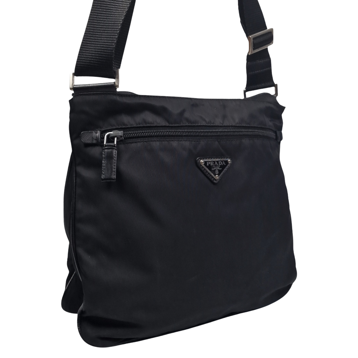 PRADA Re-nylon canvas shoulder bag Black