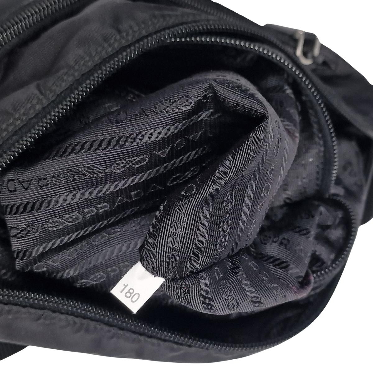 PRADA Re-nylon canvas shoulder bag Black