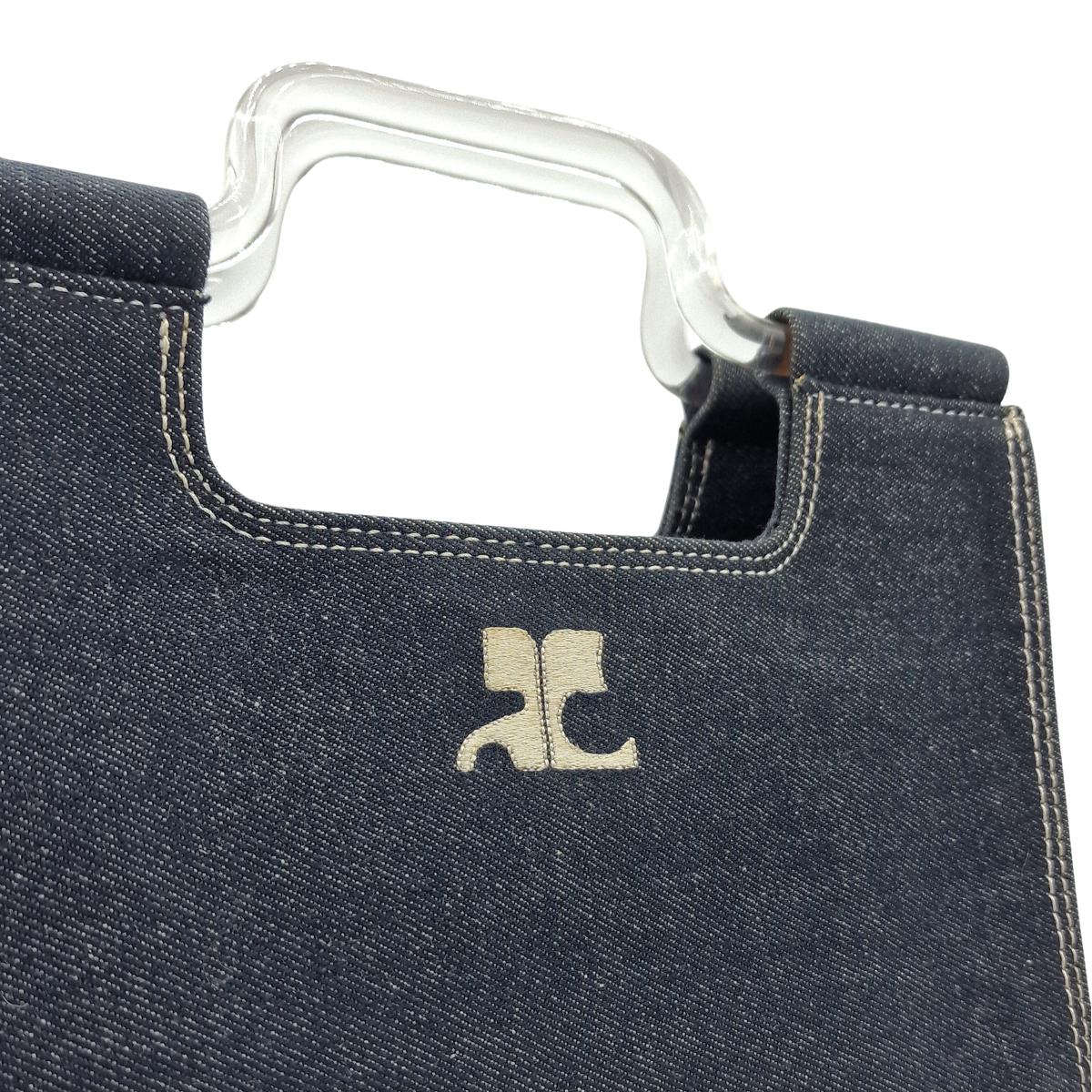 COURREGES PM denim Blue handbag