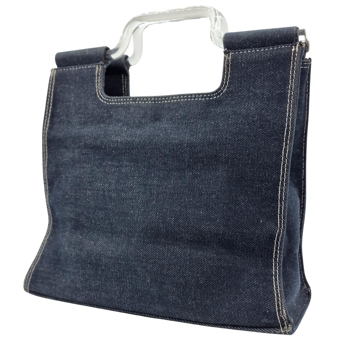 COURREGES PM denim Blue handbag