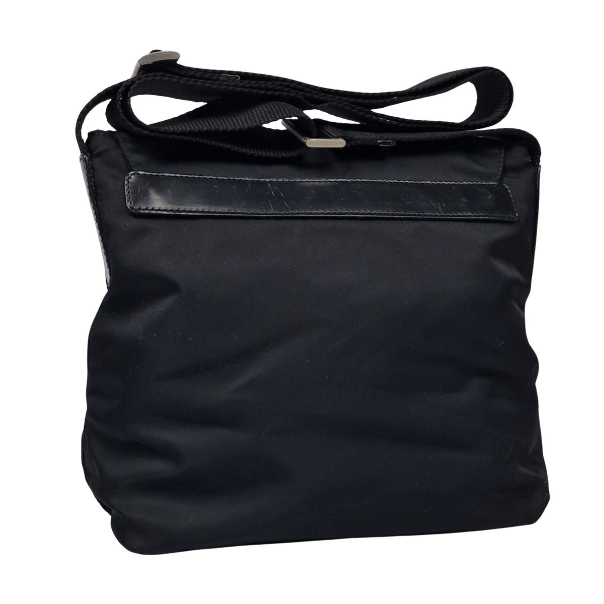 PRADA Re-nylon canvas shoulder bag Black