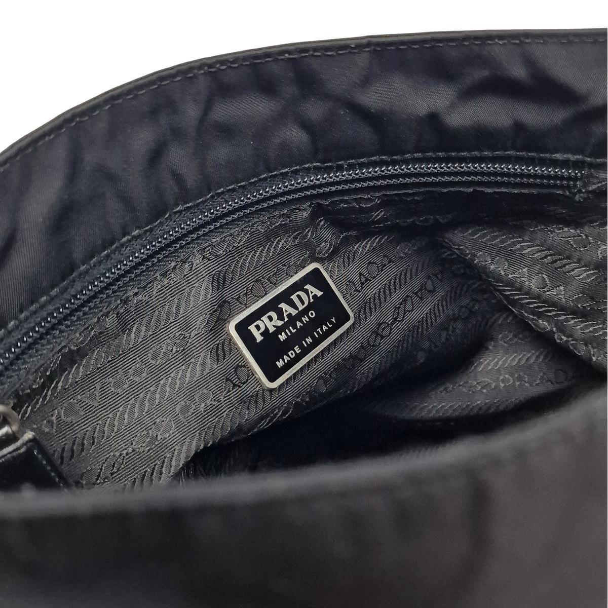 PRADA Re-nylon canvas shoulder bag Black