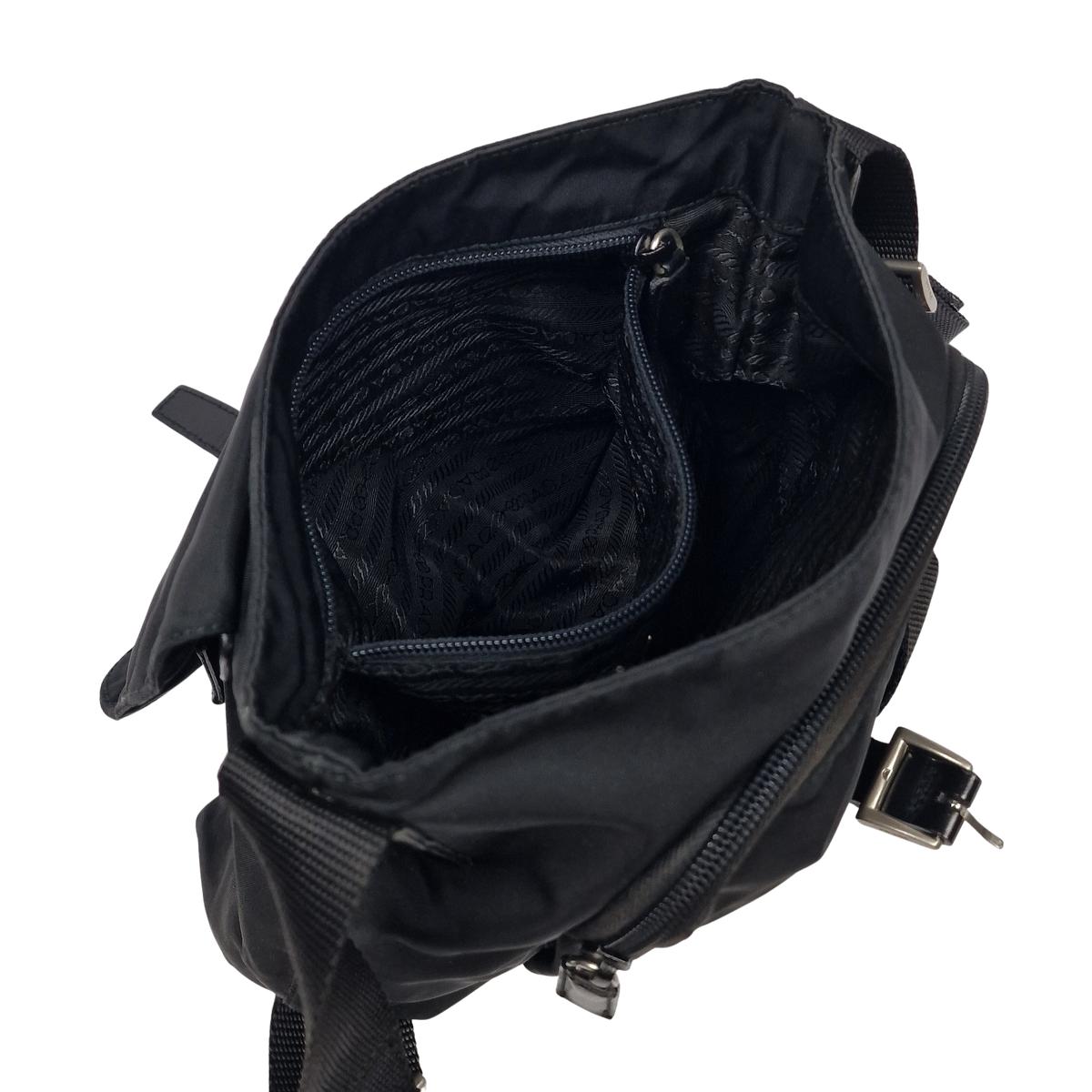 PRADA Re-nylon canvas shoulder bag Black