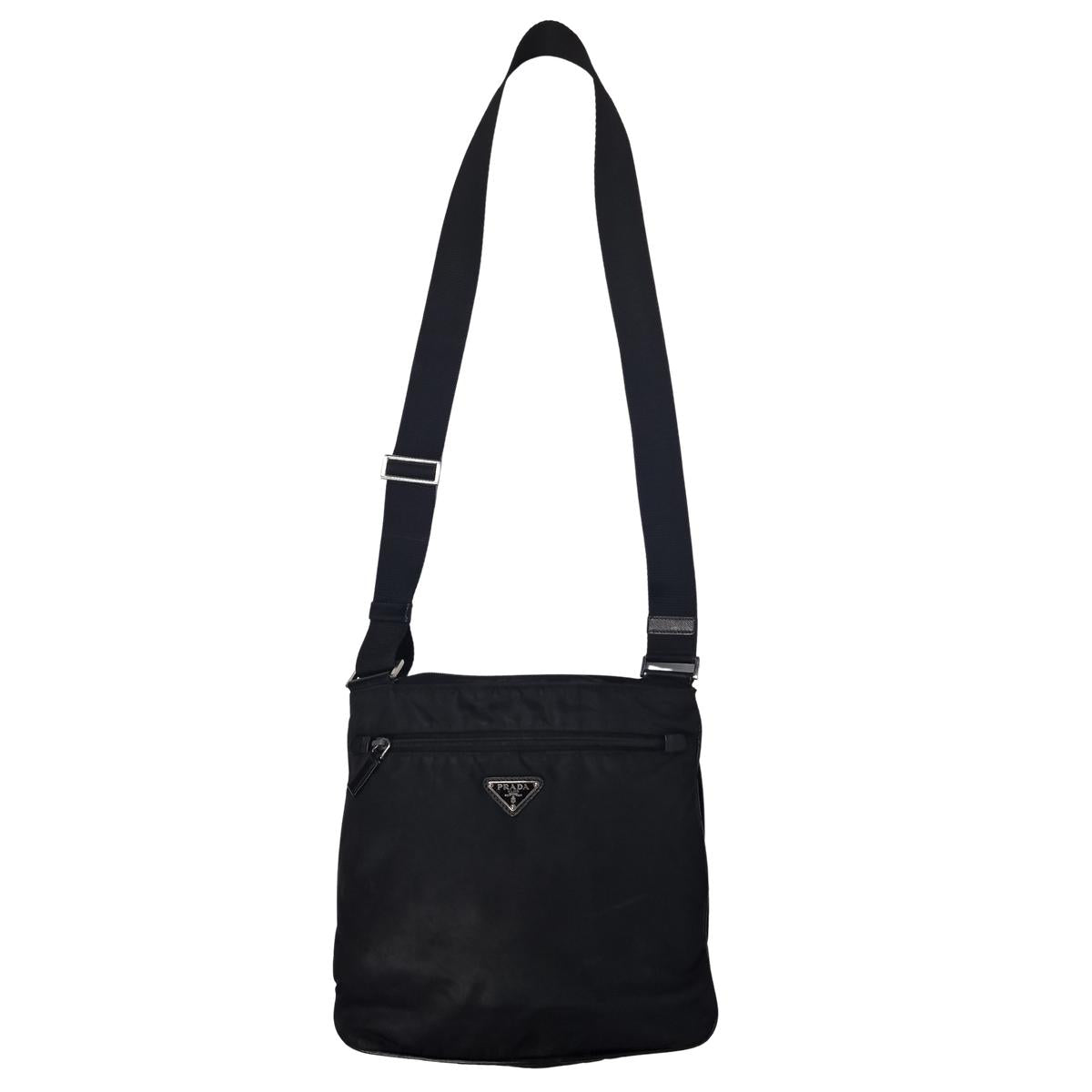 PRADA Re-nylon canvas shoulder bag Black