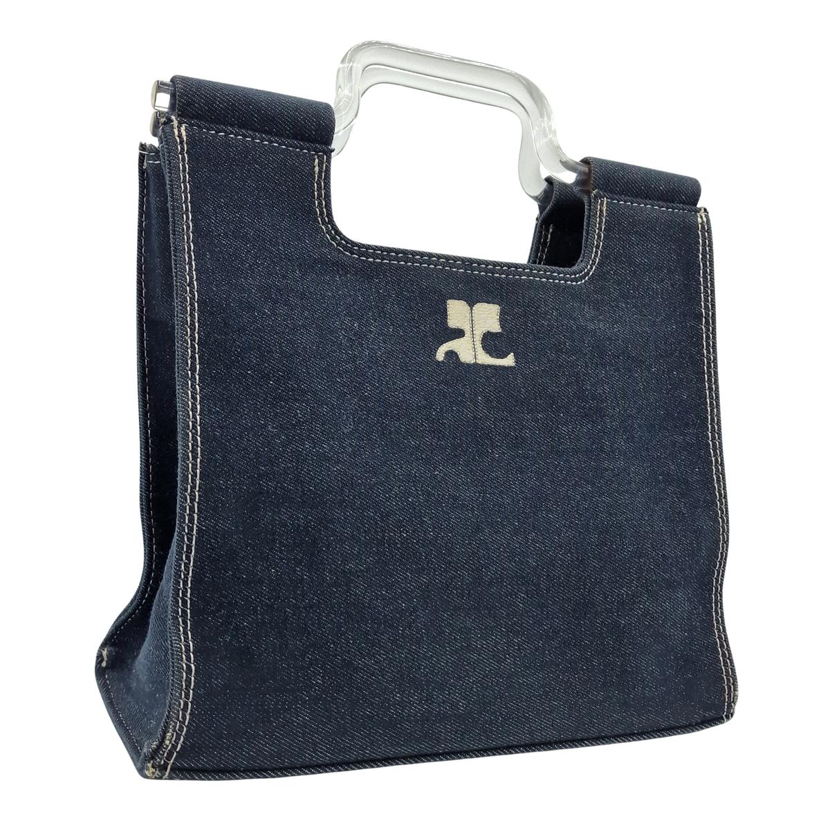 Sac à main COURREGES PM denim Bleu