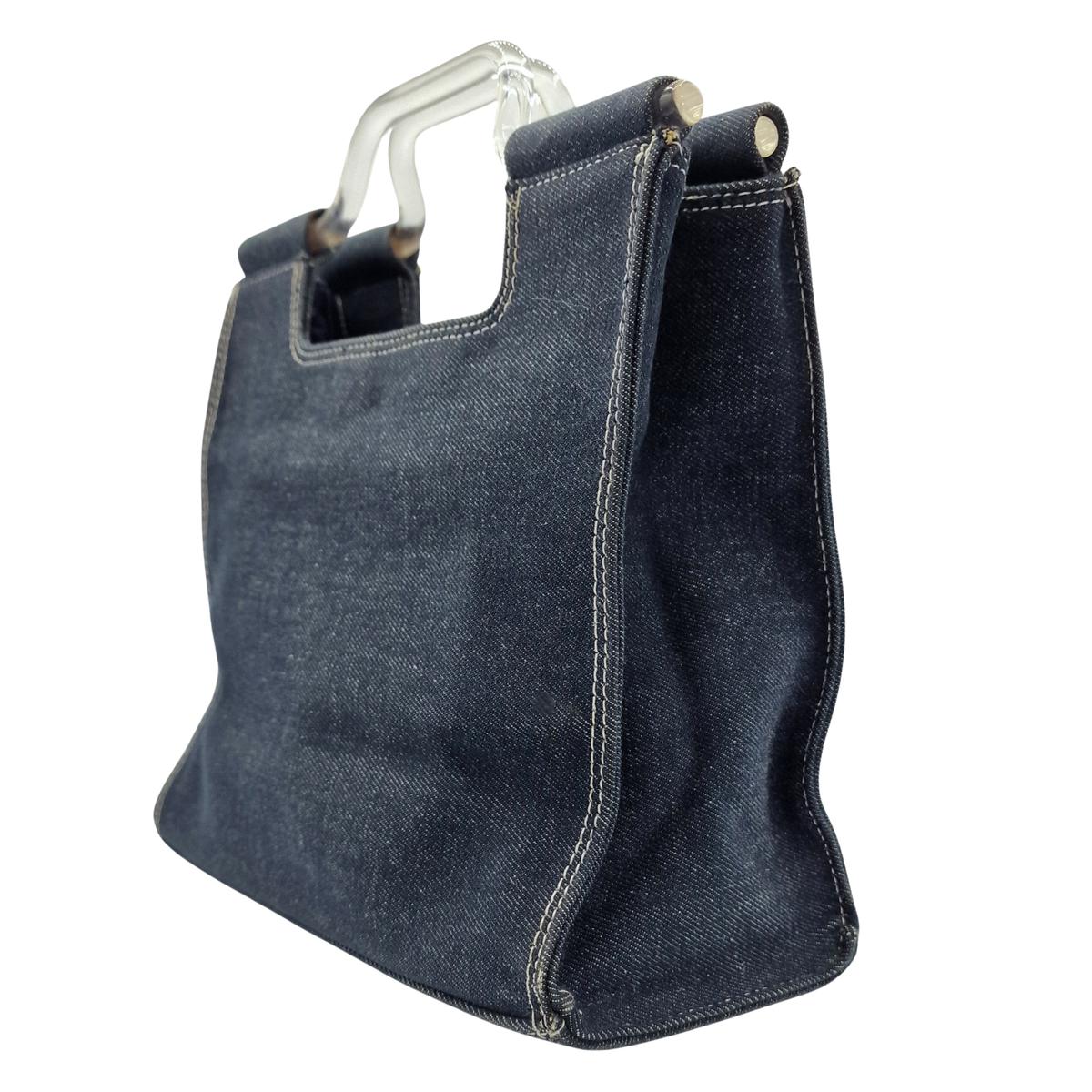 COURREGES PM denim Blue handbag