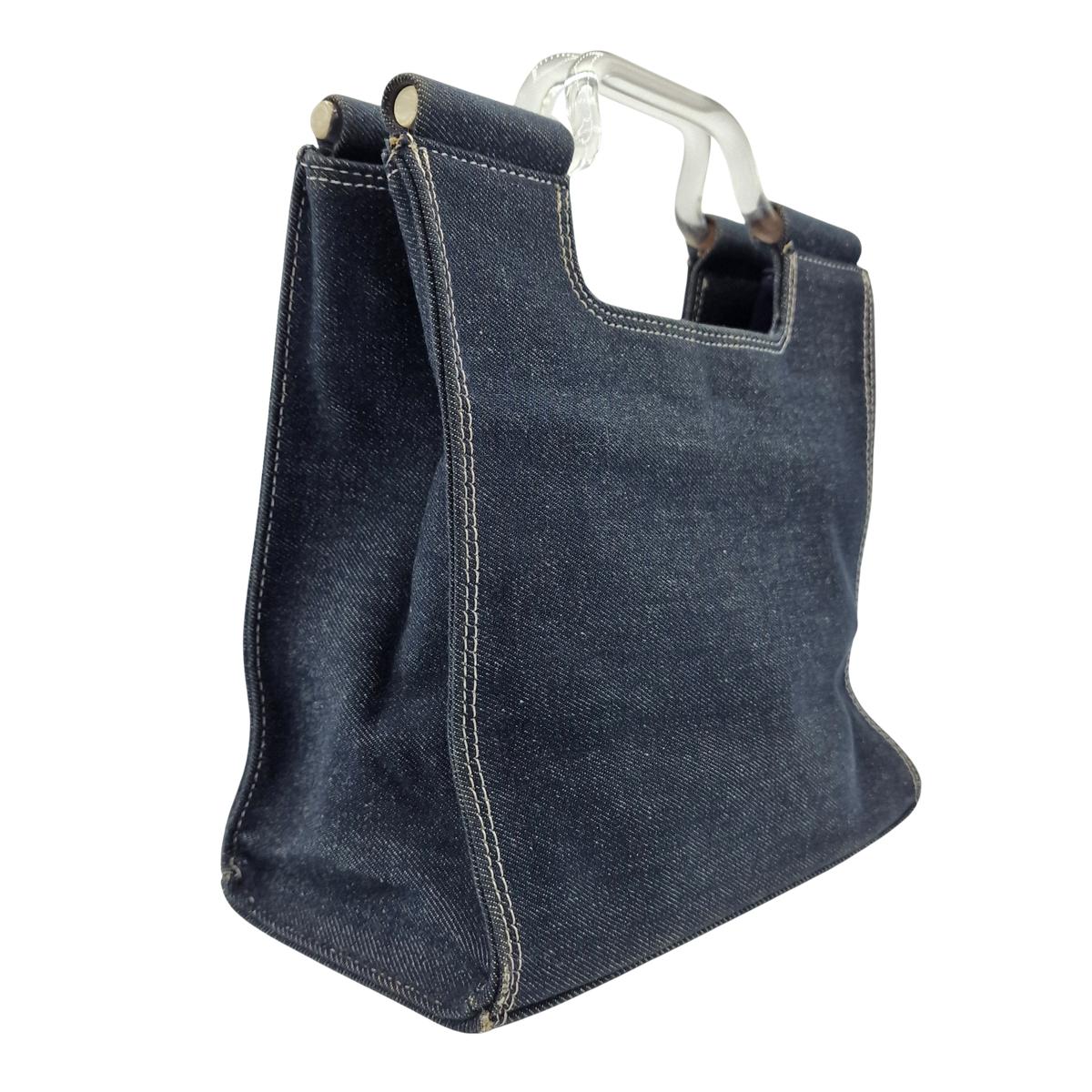 COURREGES PM denim Blue handbag