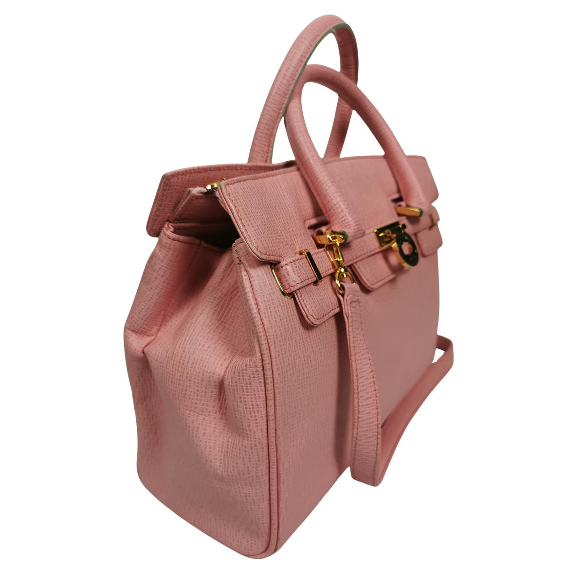 COURREGES leather shoulder bag Pink