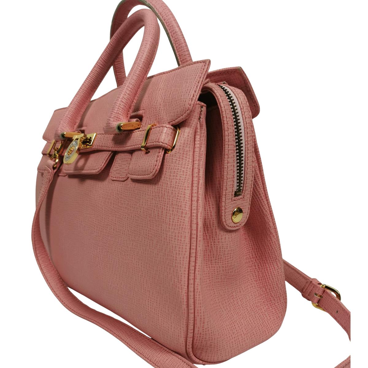 COURREGES leather shoulder bag Pink