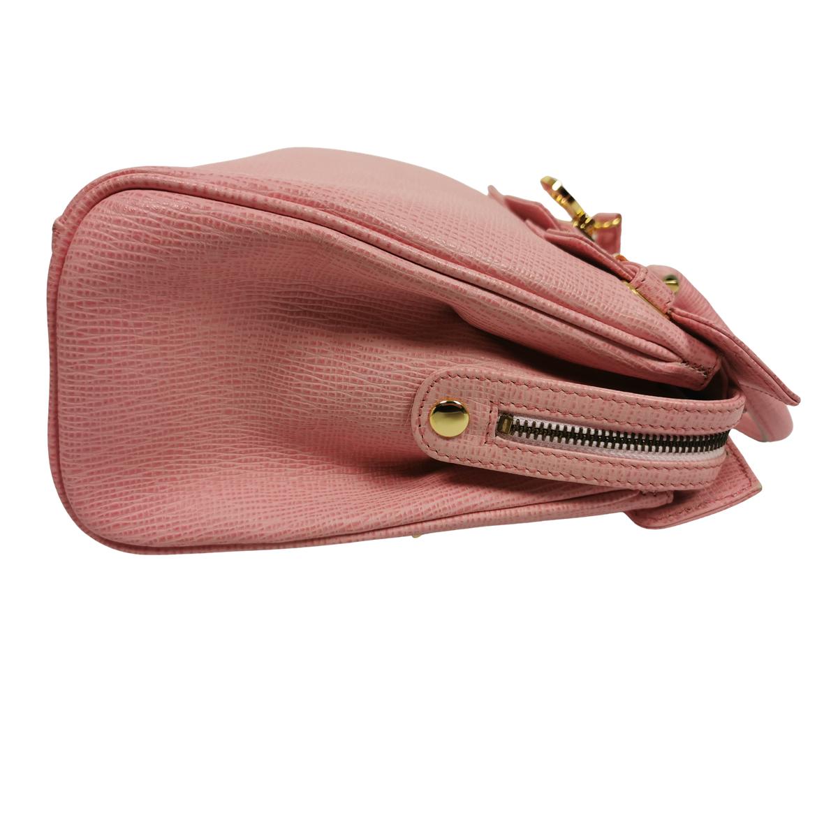 COURREGES leather shoulder bag Pink