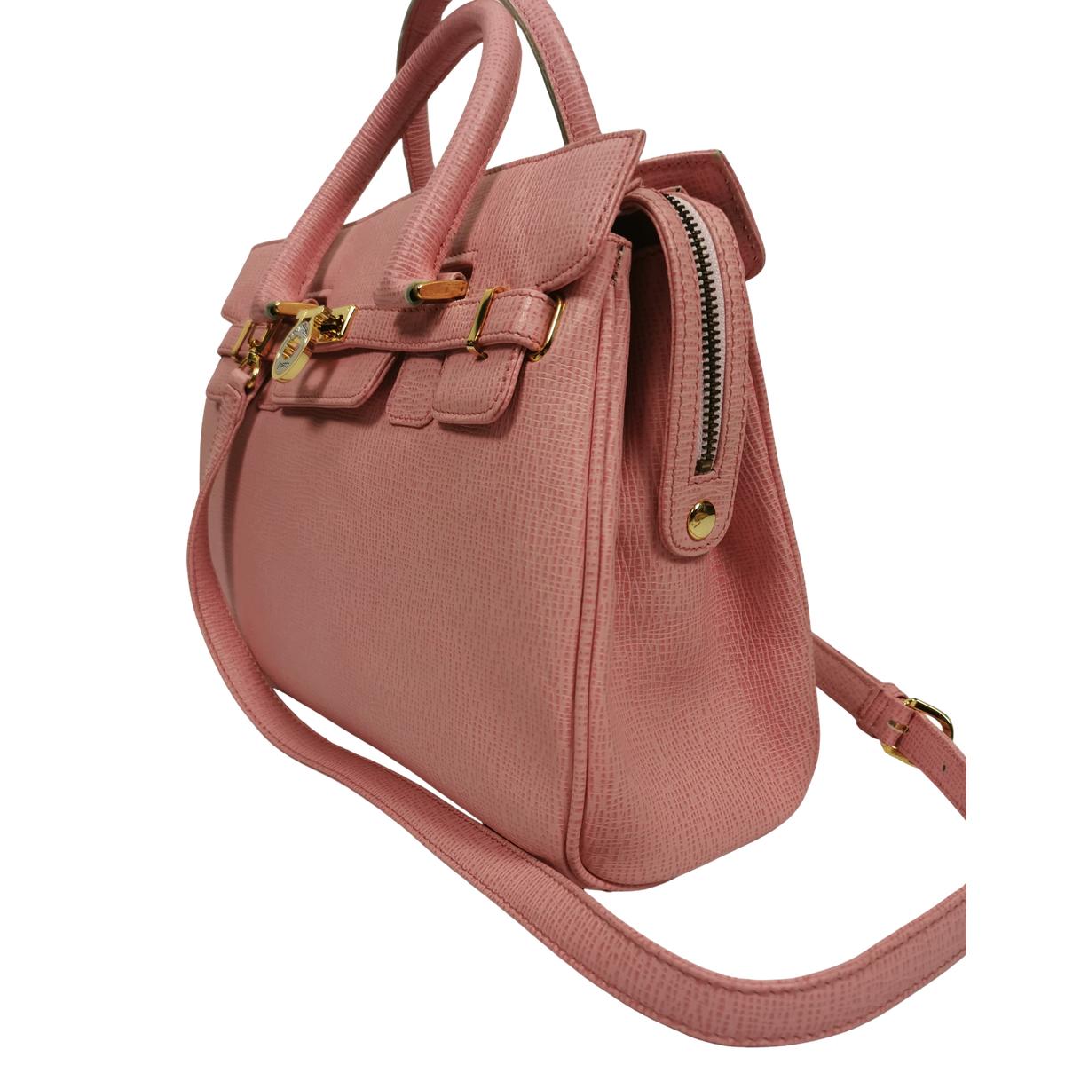 COURREGES leather shoulder bag Pink