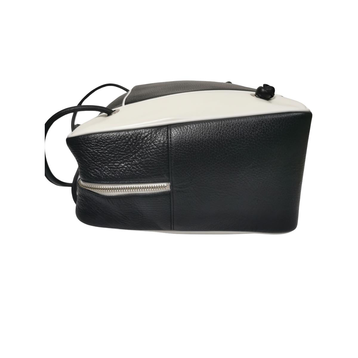 COURREGES Camera Leather Travel Bag Black