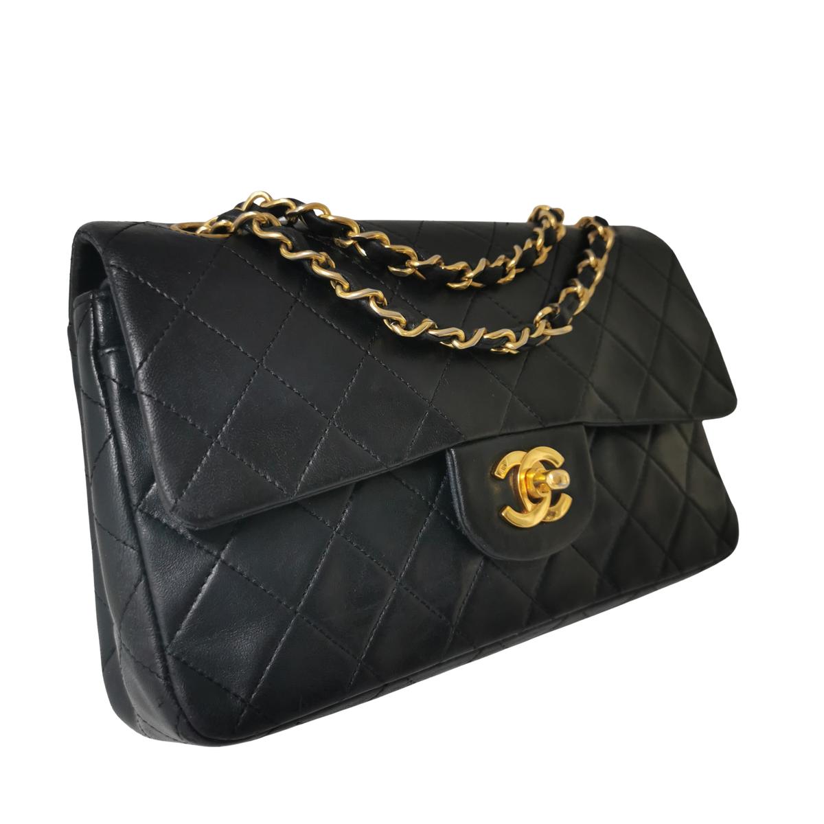 CHANEL Timeless 23 Black Leather Handbag