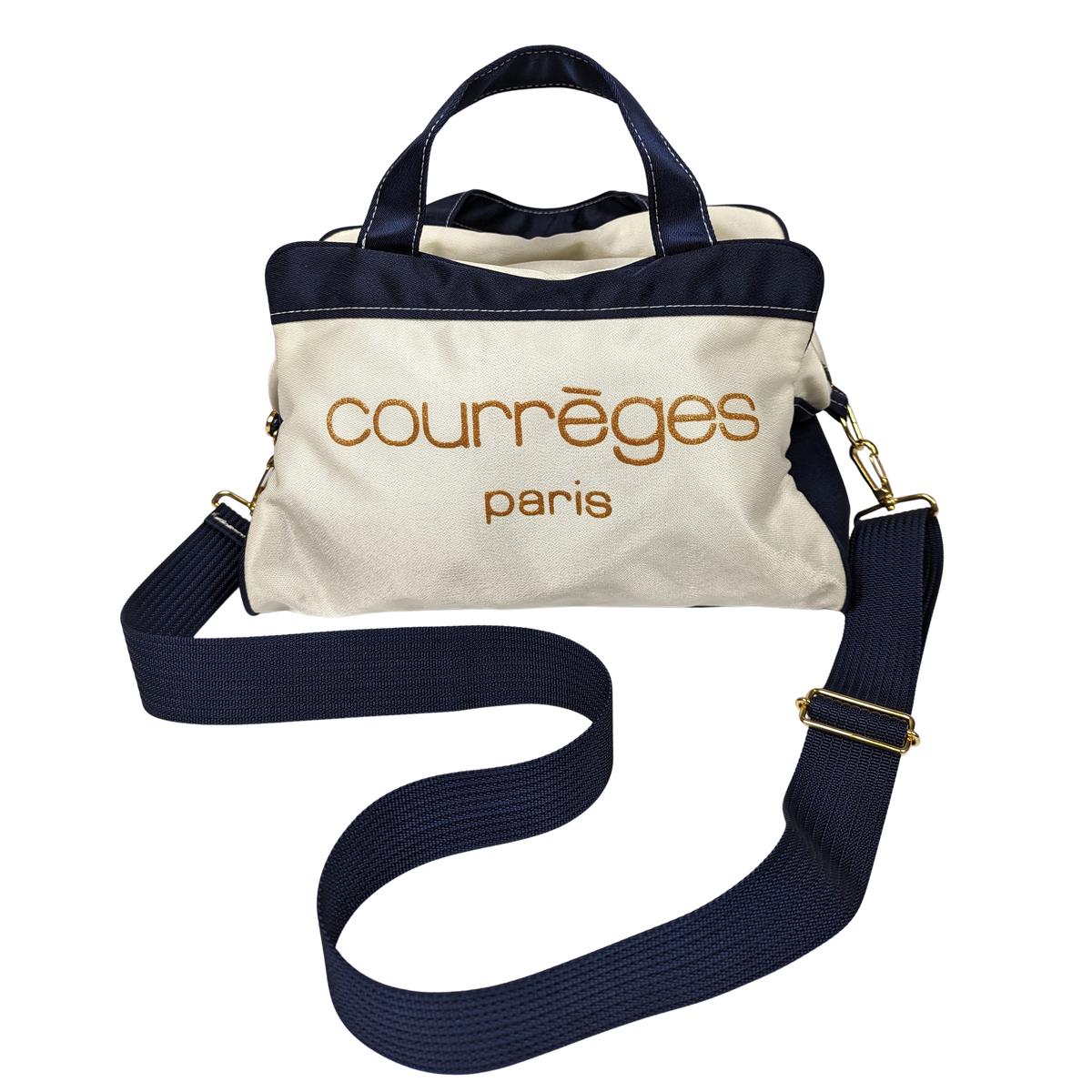 COURREGES canvas sports bag Blue