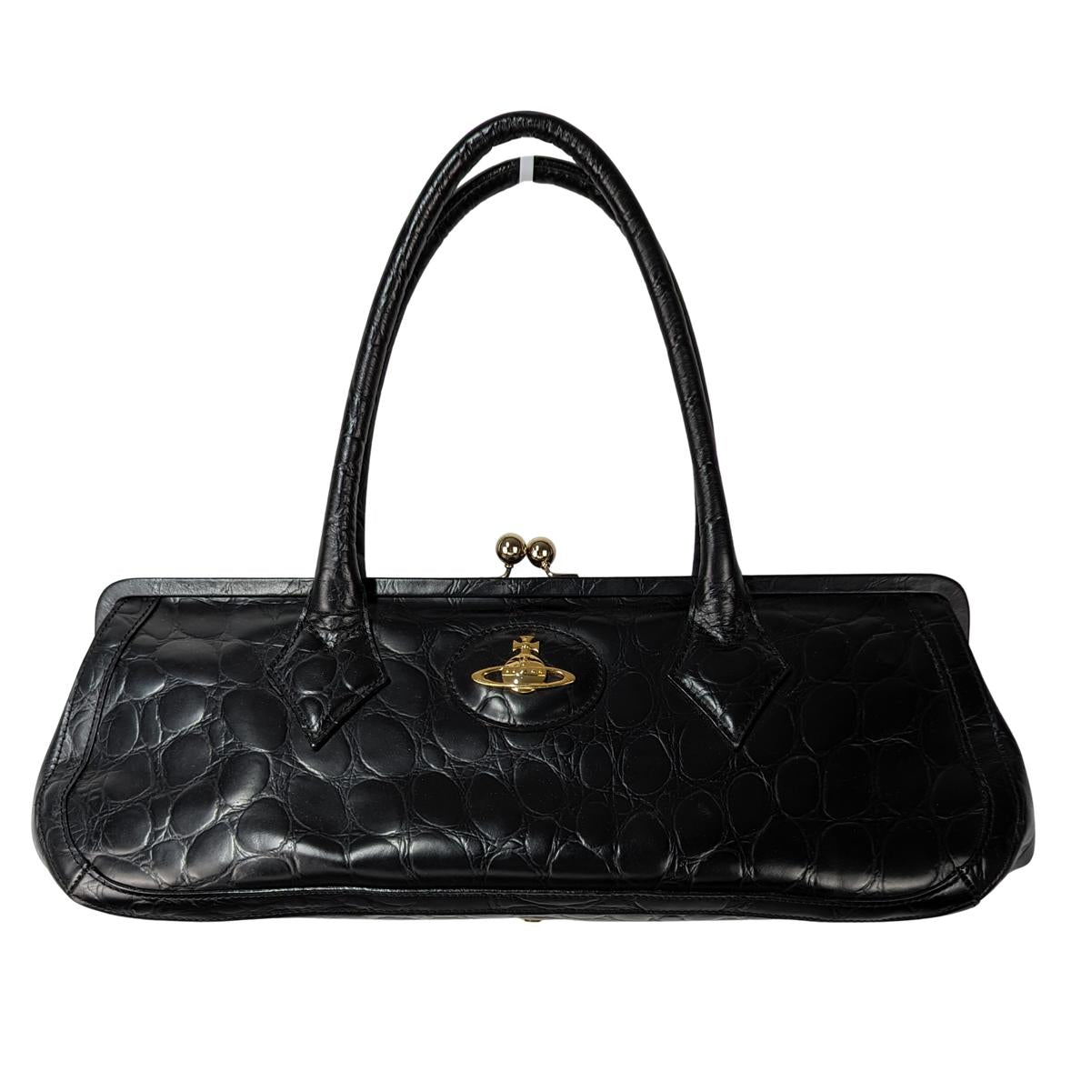 VIVIENNE WESTWOOD Black leather handbag