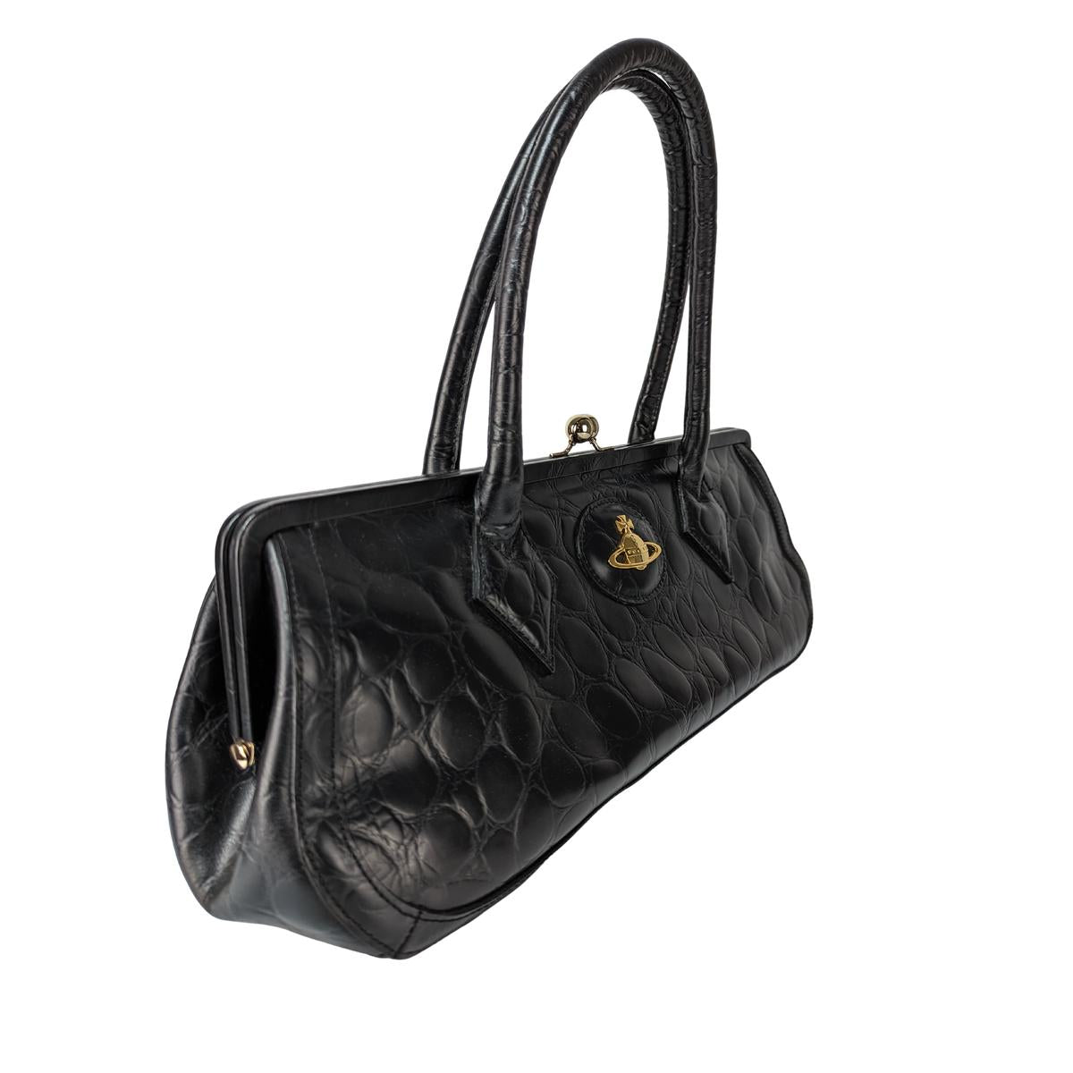 VIVIENNE WESTWOOD Black leather handbag