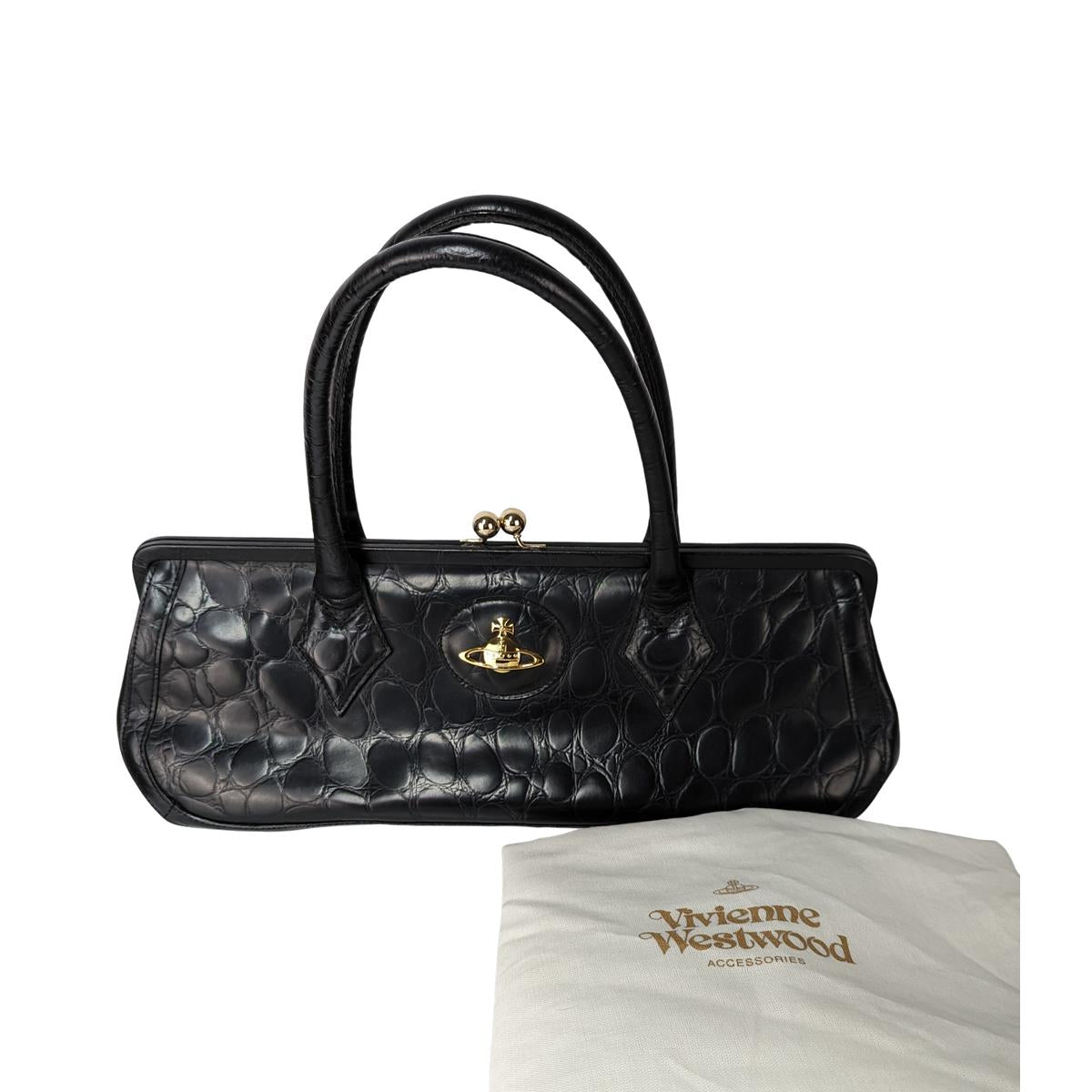 VIVIENNE WESTWOOD Black leather handbag