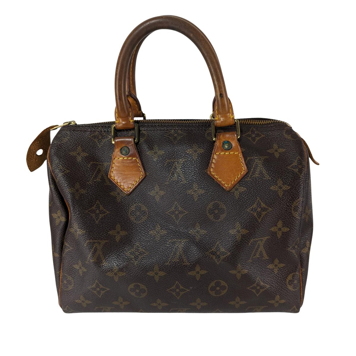 LOUIS VUITTON Speedy 25 canvas and leather handbag Brown