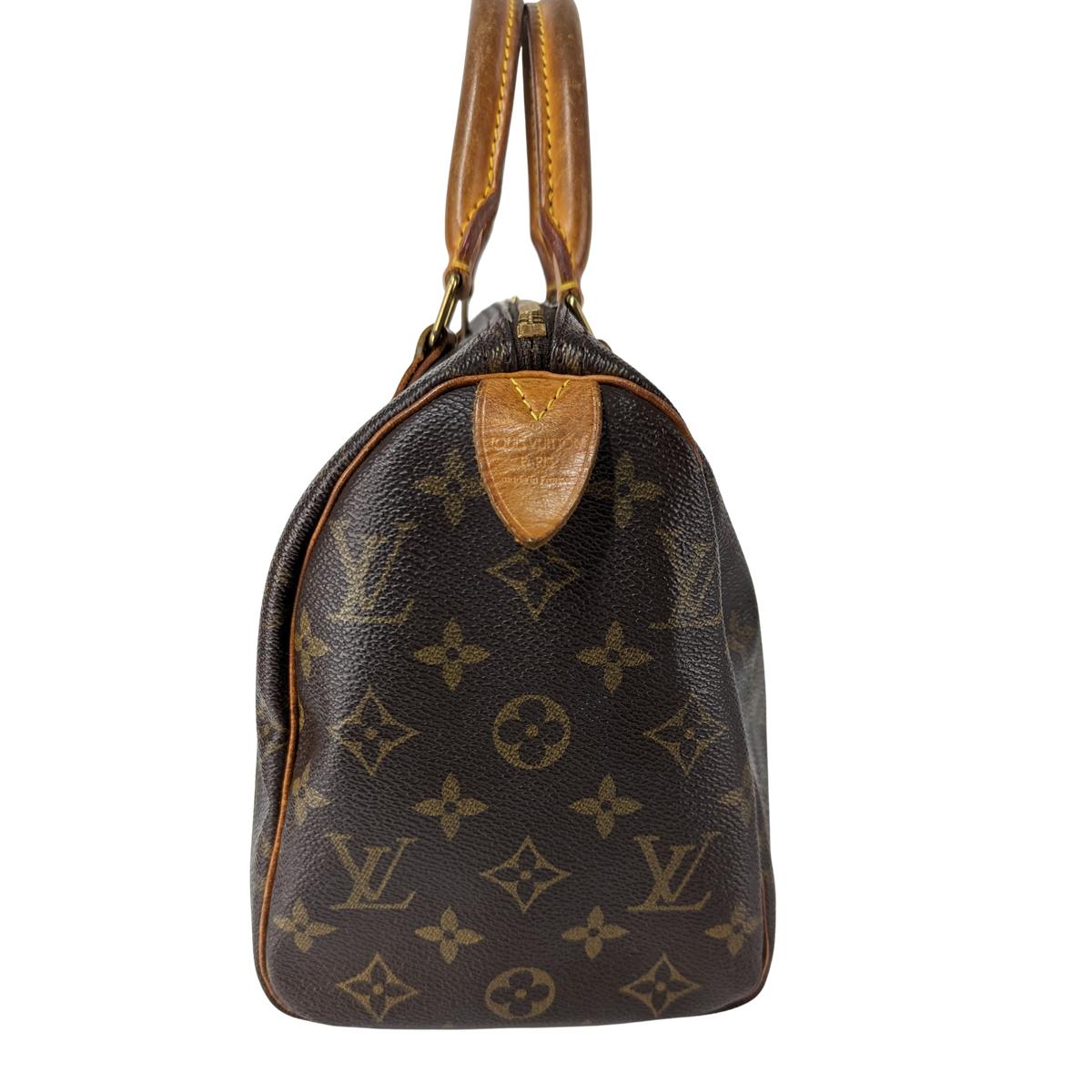 LOUIS VUITTON Speedy 25 canvas and leather handbag Brown