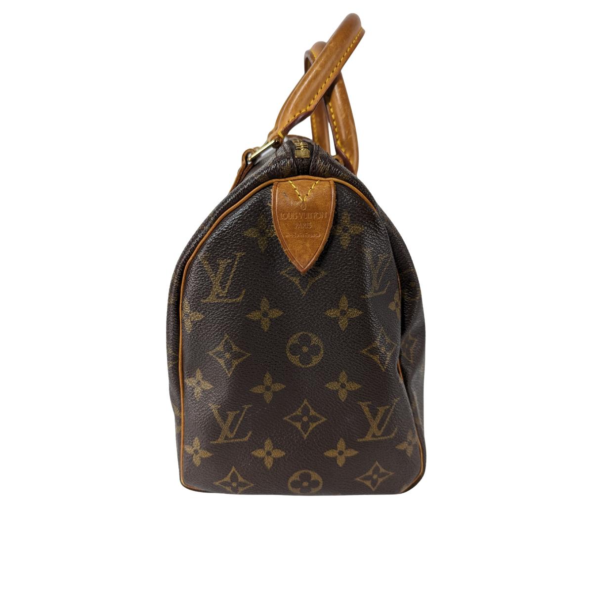 LOUIS VUITTON Speedy 25 canvas and leather handbag Brown