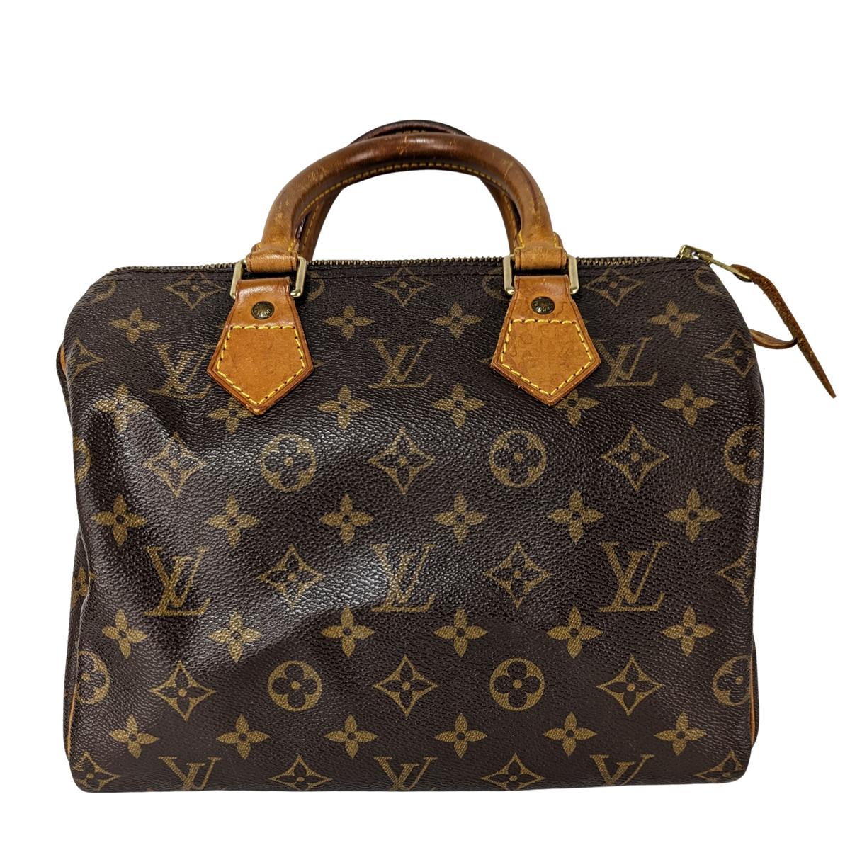 LOUIS VUITTON Speedy 25 canvas and leather handbag Brown