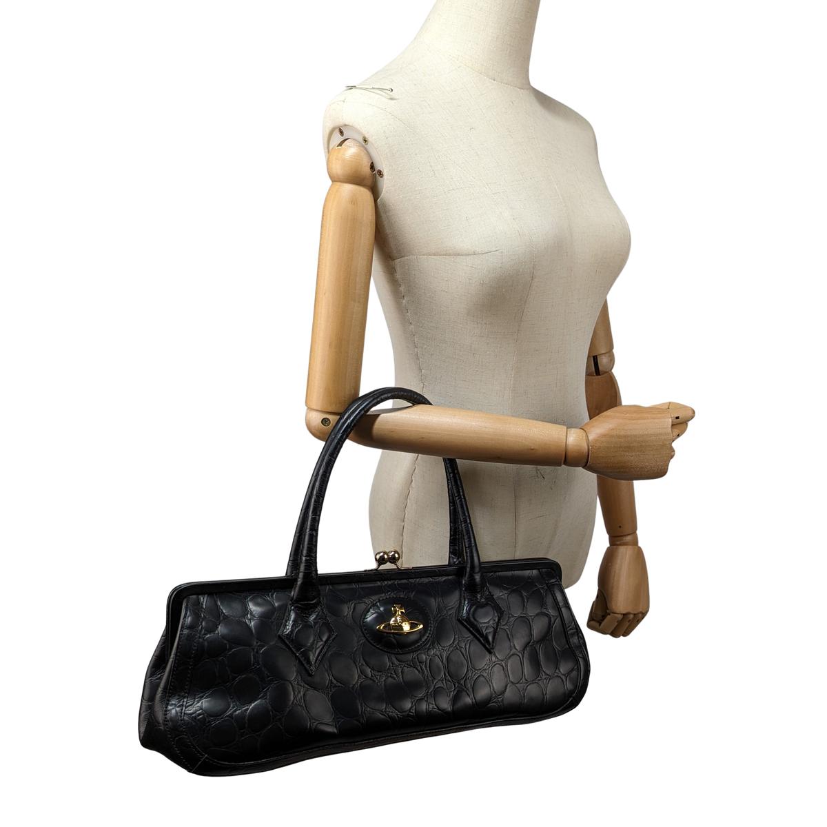 VIVIENNE WESTWOOD Black leather handbag