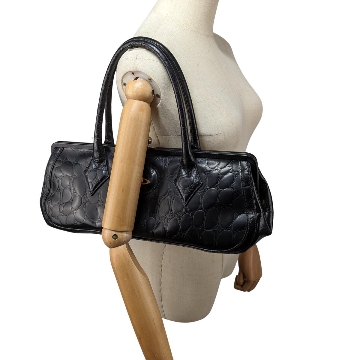 VIVIENNE WESTWOOD Black leather handbag